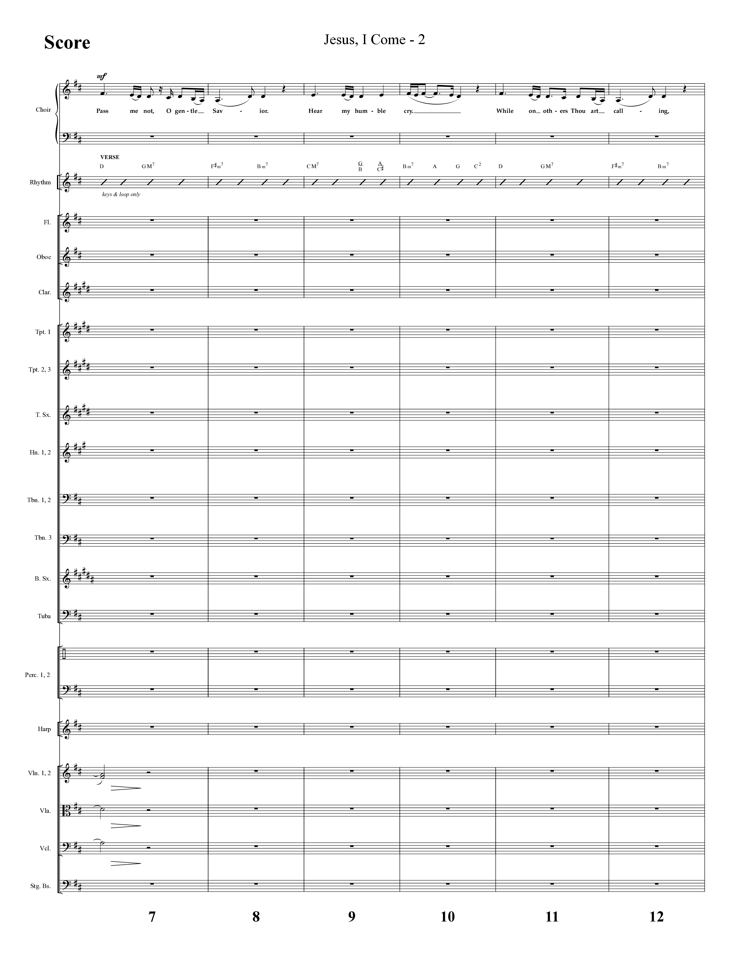 Jesus I Come (with Pass Me Not) (Choral Anthem SATB) Conductor's Score (Lifeway Choral / Arr. Cliff Duren)