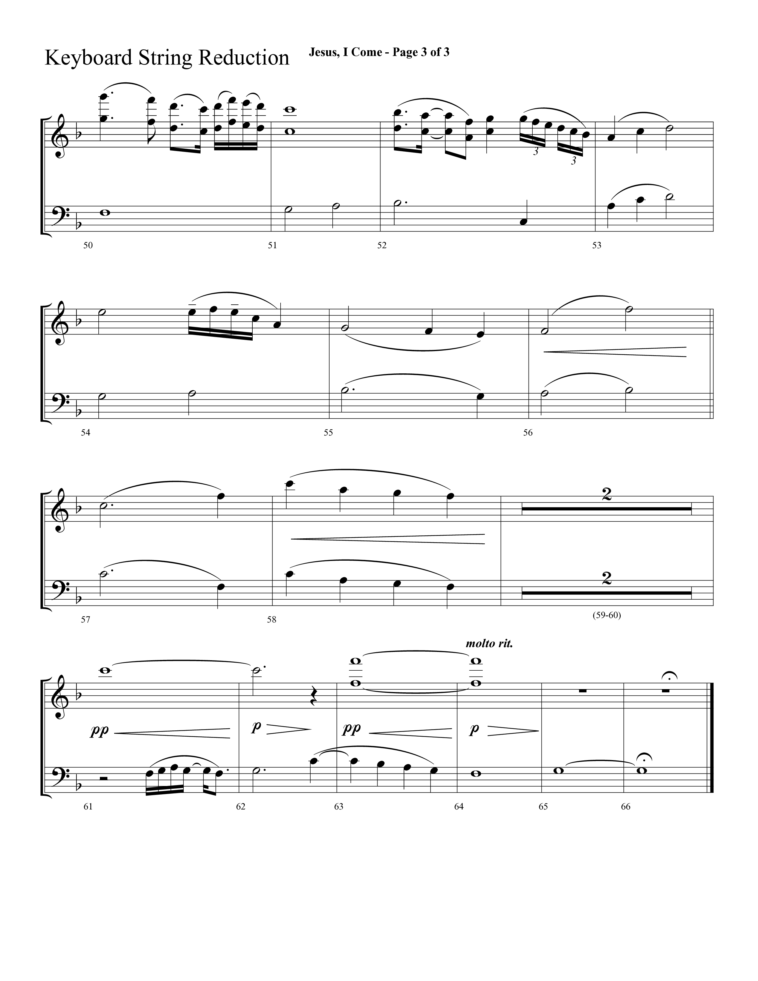 Jesus I Come (with Pass Me Not) (Choral Anthem SATB) String Reduction (Lifeway Choral / Arr. Cliff Duren)