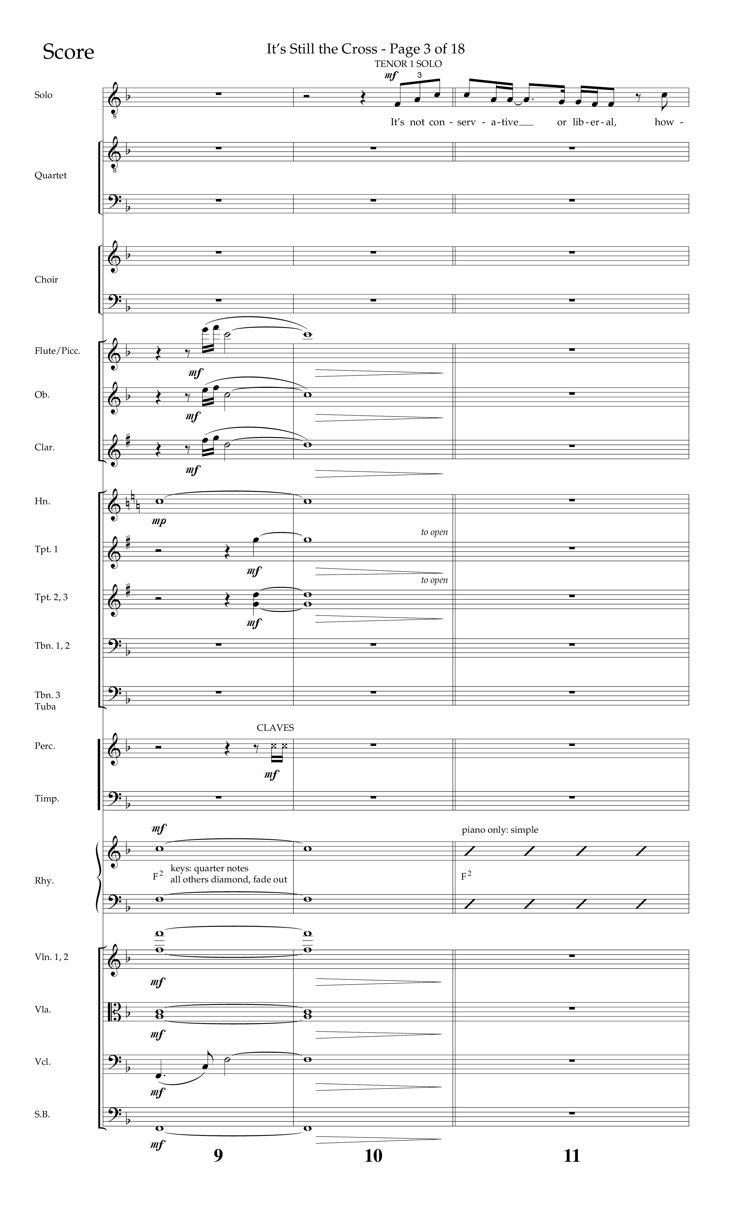 It’s Still The Cross (Choral Anthem SATB) Conductor's Score (Lifeway Choral / Arr. Dave Williamson)