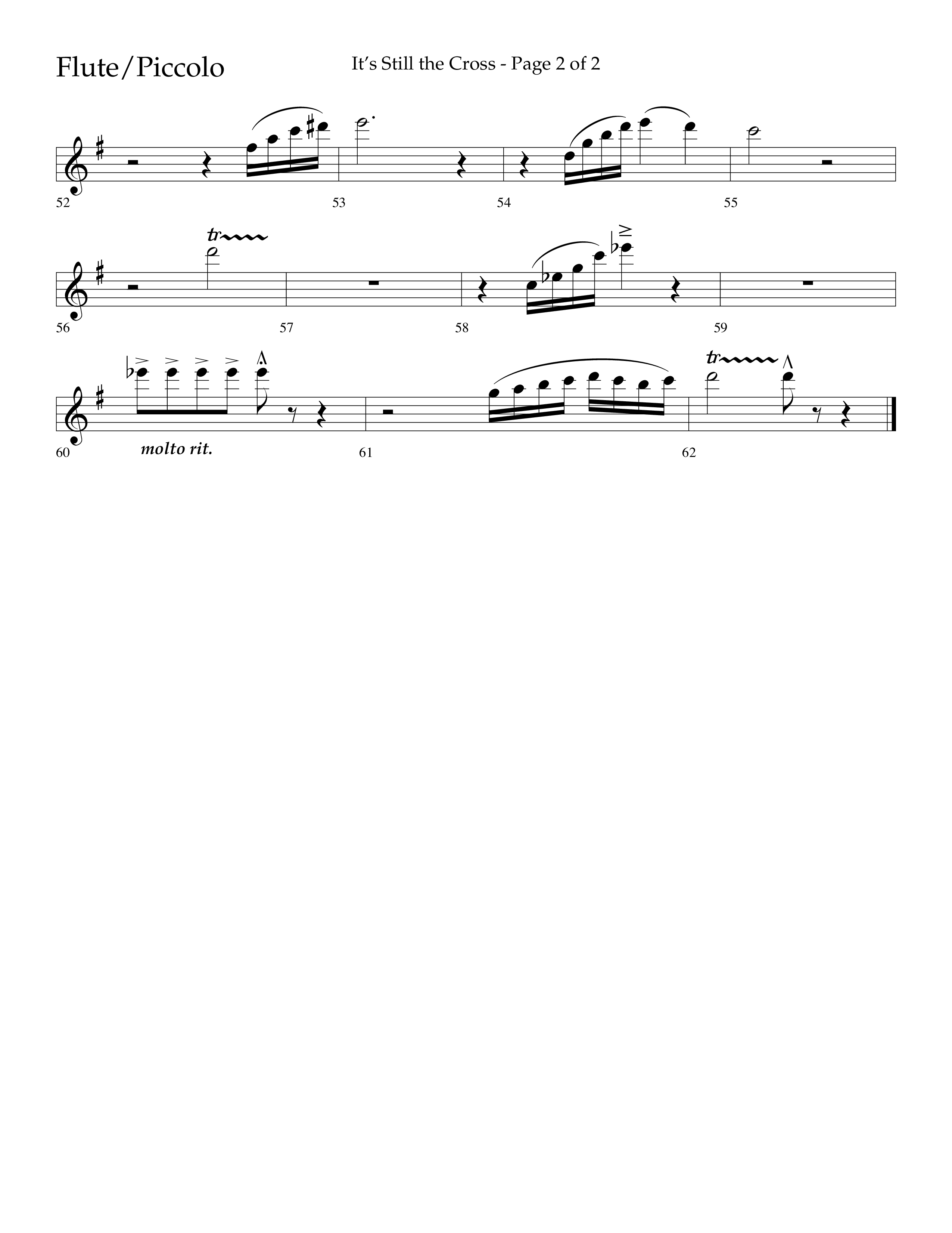 It’s Still The Cross (Choral Anthem SATB) Flute/Piccolo (Lifeway Choral / Arr. Dave Williamson)