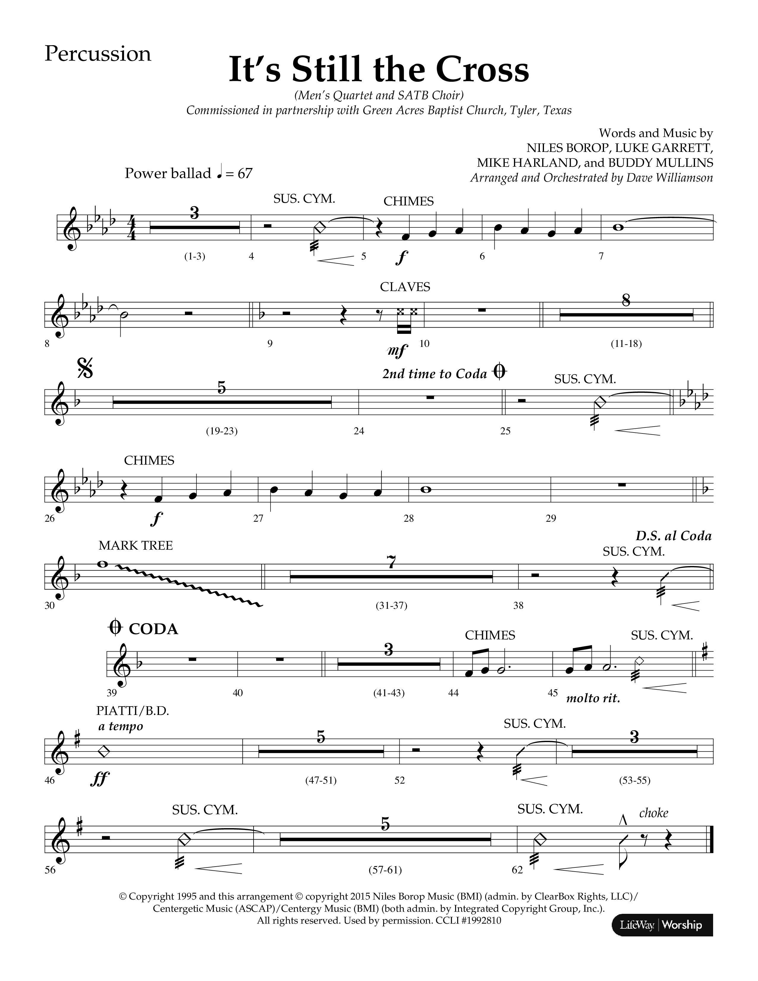 It’s Still The Cross (Choral Anthem SATB) Percussion (Lifeway Choral / Arr. Dave Williamson)