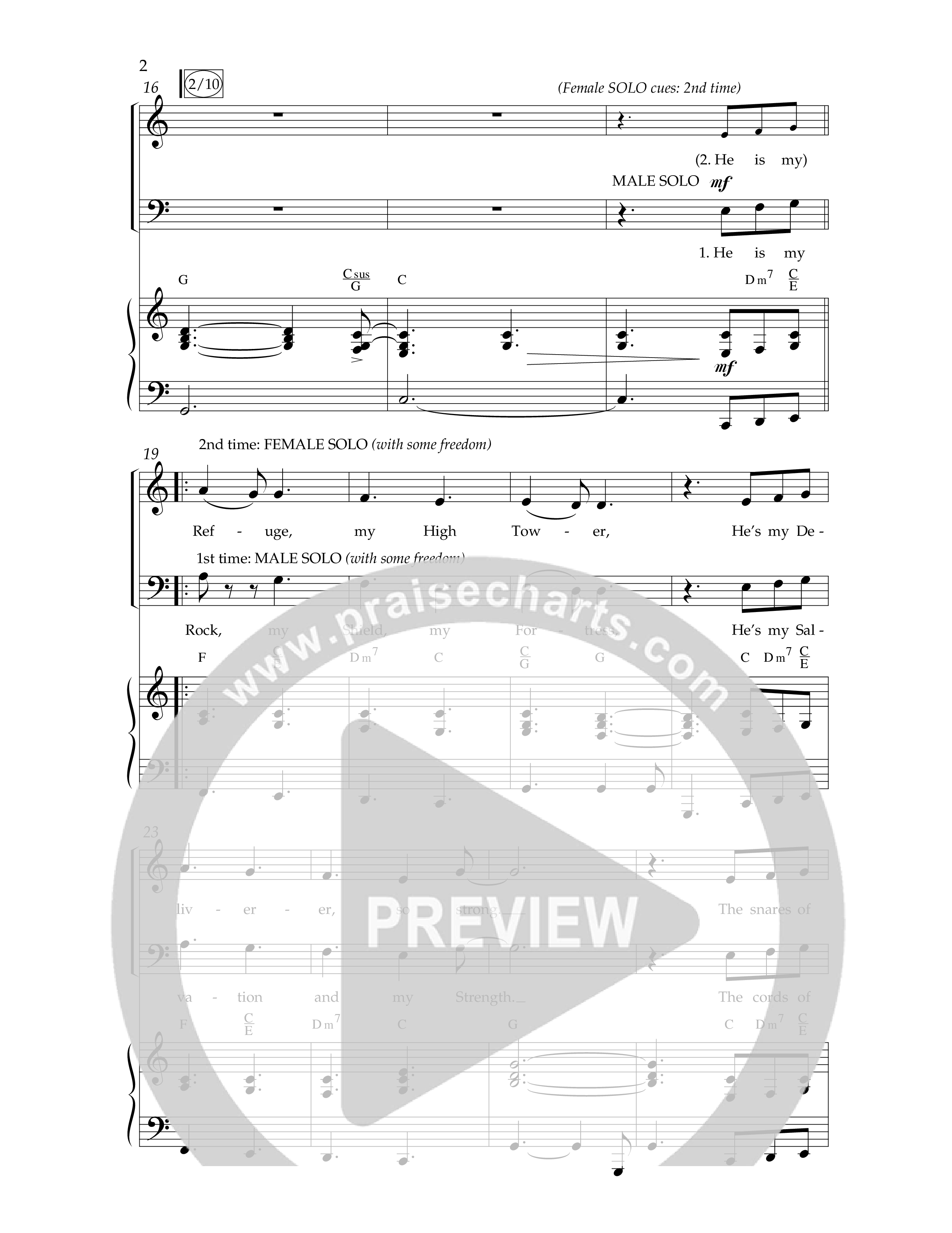 I Will Not Be Shaken (Choral Anthem SATB) Anthem (SATB/Piano) (Lifeway Choral / Arr. Cliff Duren)