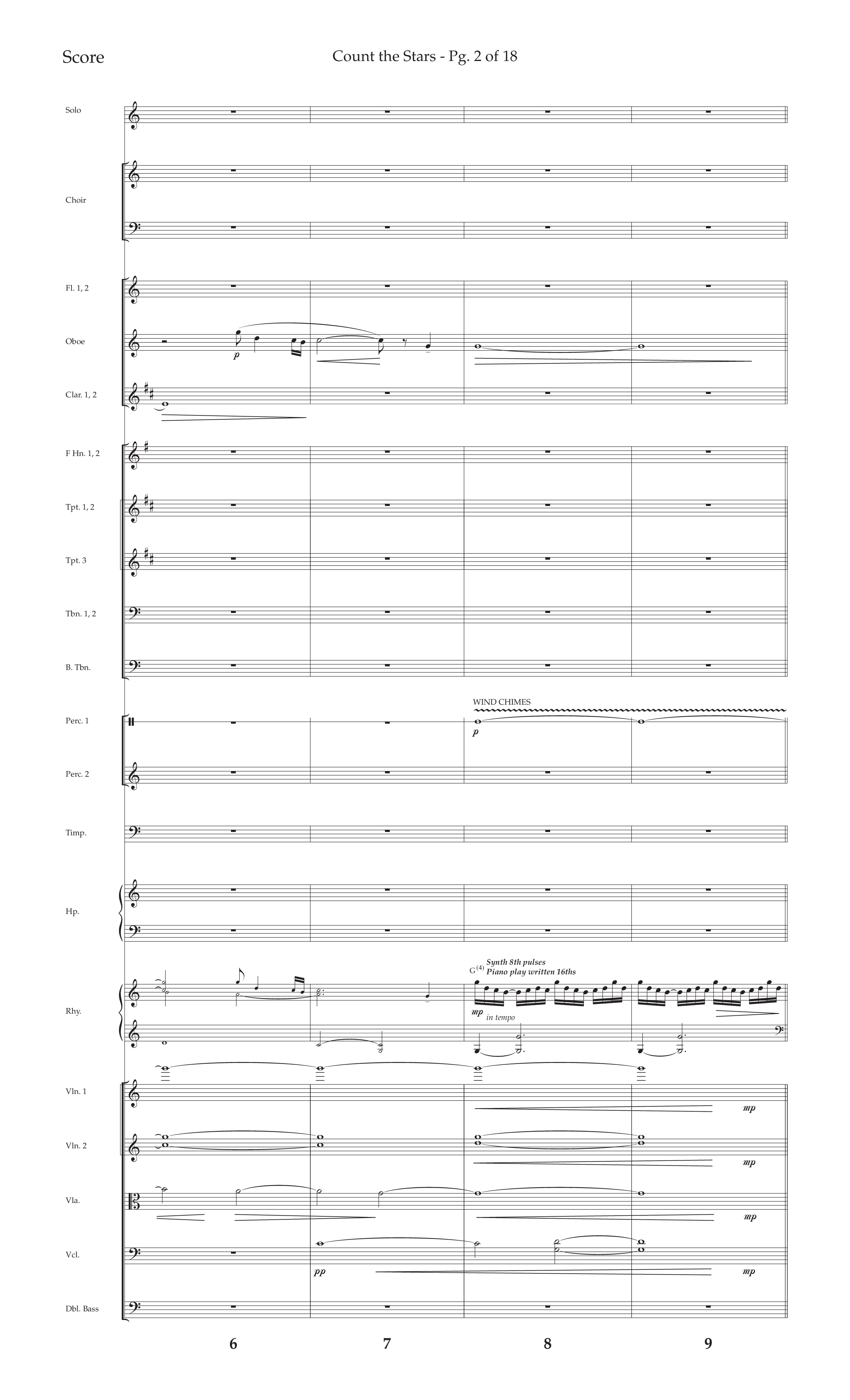 Count The Stars (Choral Anthem SATB) Orchestration (Lifeway Choral / Arr. Phillip Keveren / Arr. Kent Hooper)
