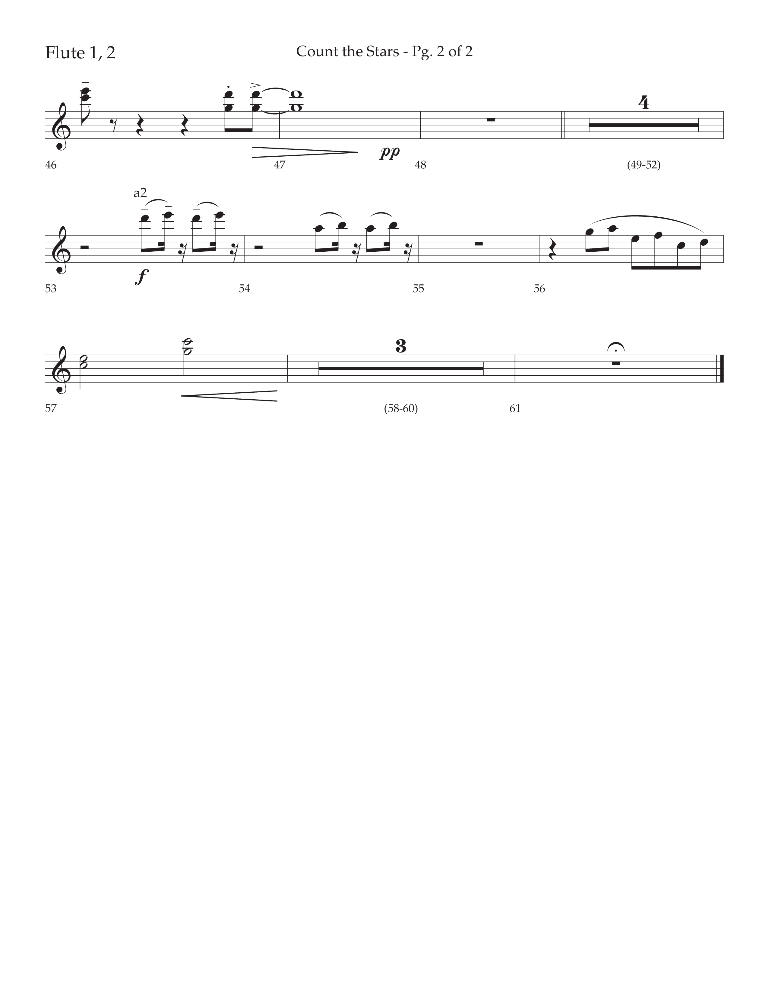 Count The Stars (Choral Anthem SATB) Flute 1/2 (Lifeway Choral / Arr. Phillip Keveren / Arr. Kent Hooper)