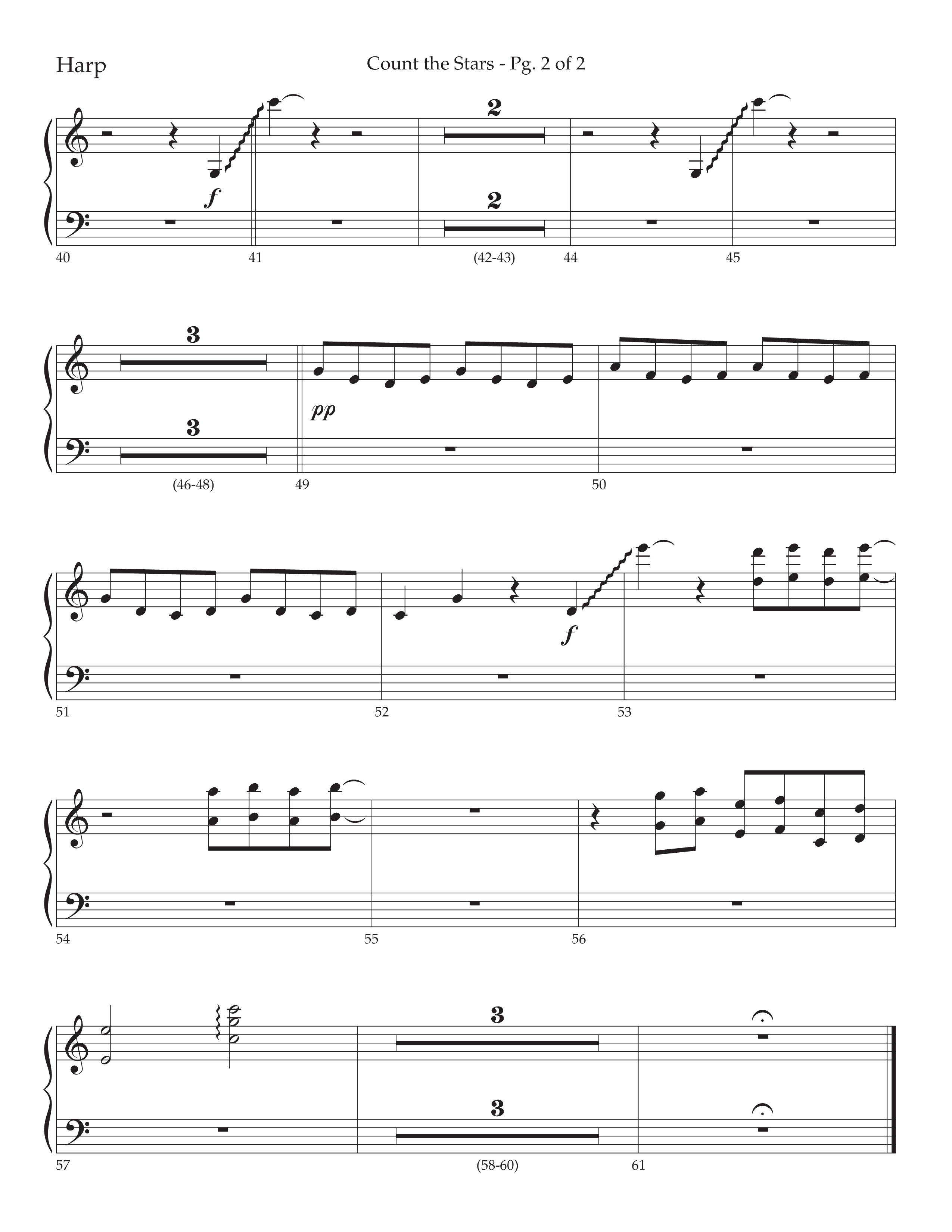 Count The Stars (Choral Anthem SATB) Harp (Lifeway Choral / Arr. Phillip Keveren / Arr. Kent Hooper)
