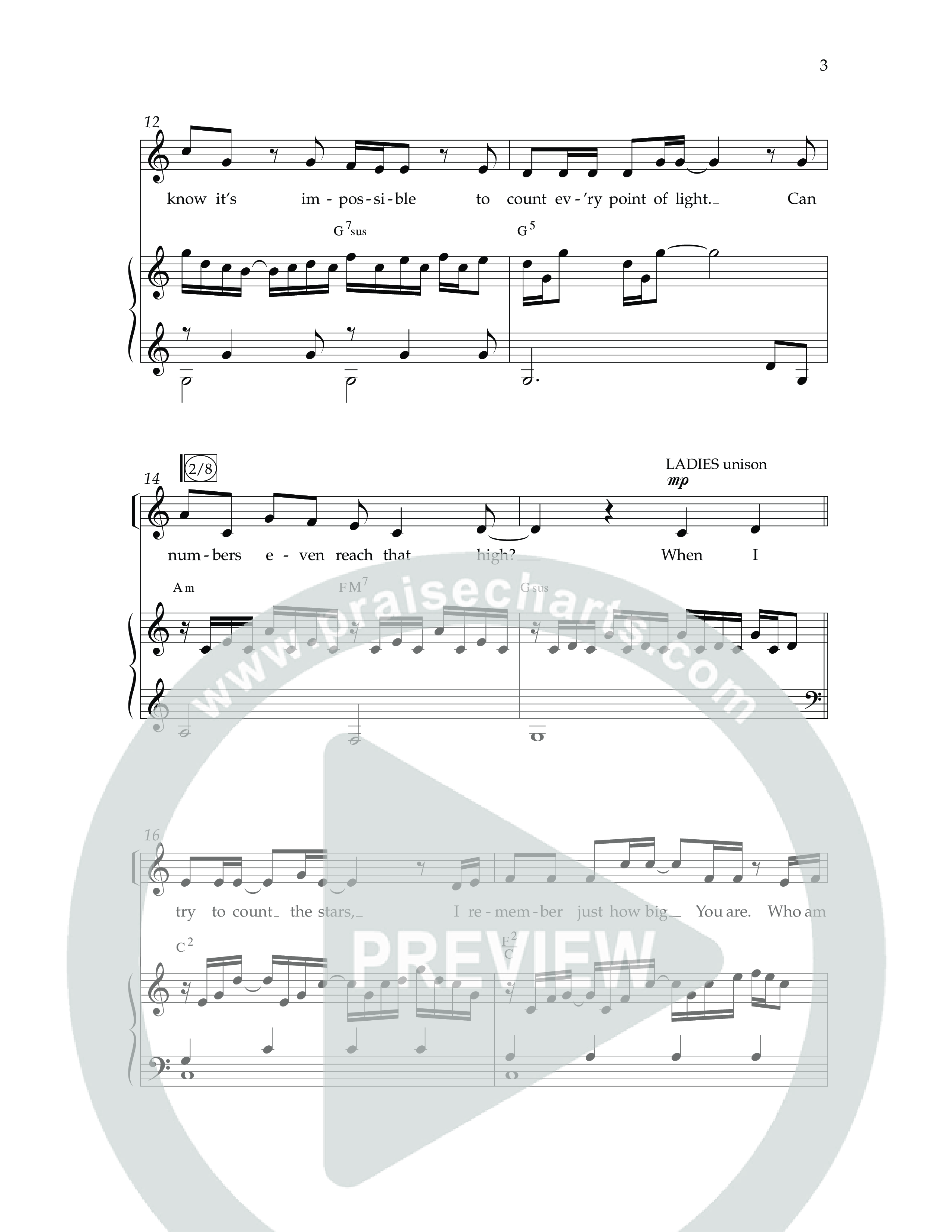 Count The Stars (Choral Anthem SATB) Anthem (SATB/Piano) (Lifeway Choral / Arr. Phillip Keveren / Arr. Kent Hooper)