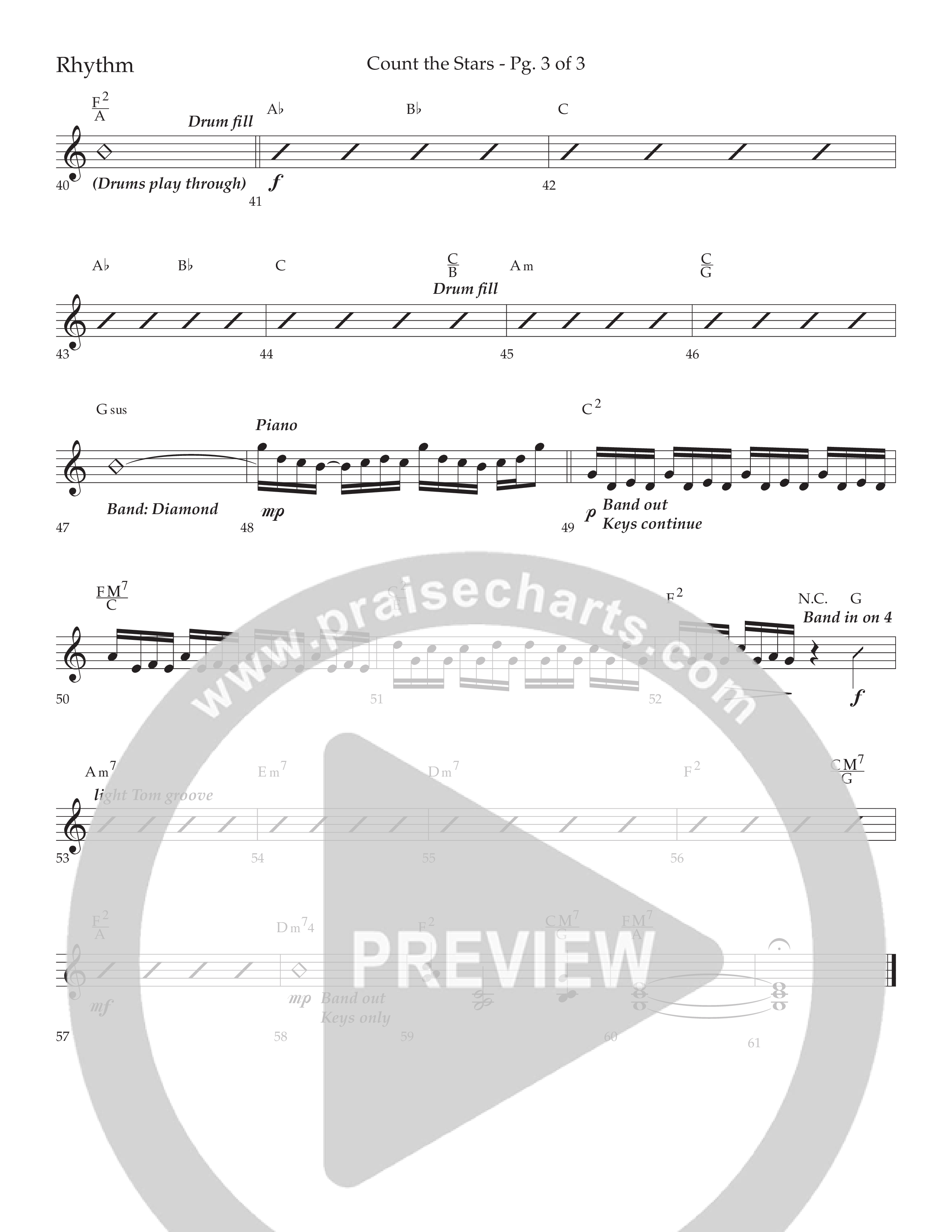 Count The Stars (Choral Anthem SATB) Lead Melody & Rhythm (Lifeway Choral / Arr. Phillip Keveren / Arr. Kent Hooper)