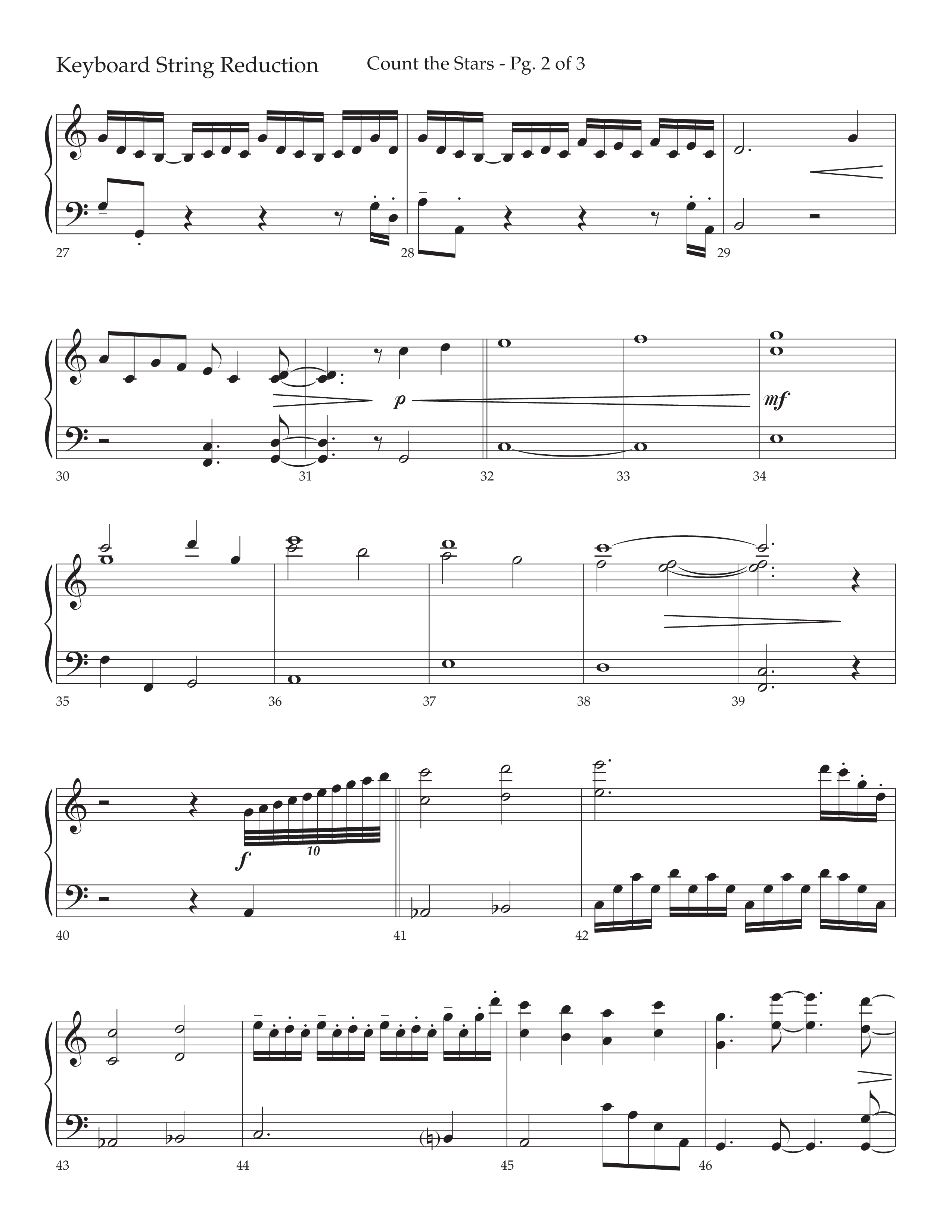 Count The Stars (Choral Anthem SATB) String Reduction (Lifeway Choral / Arr. Phillip Keveren / Arr. Kent Hooper)