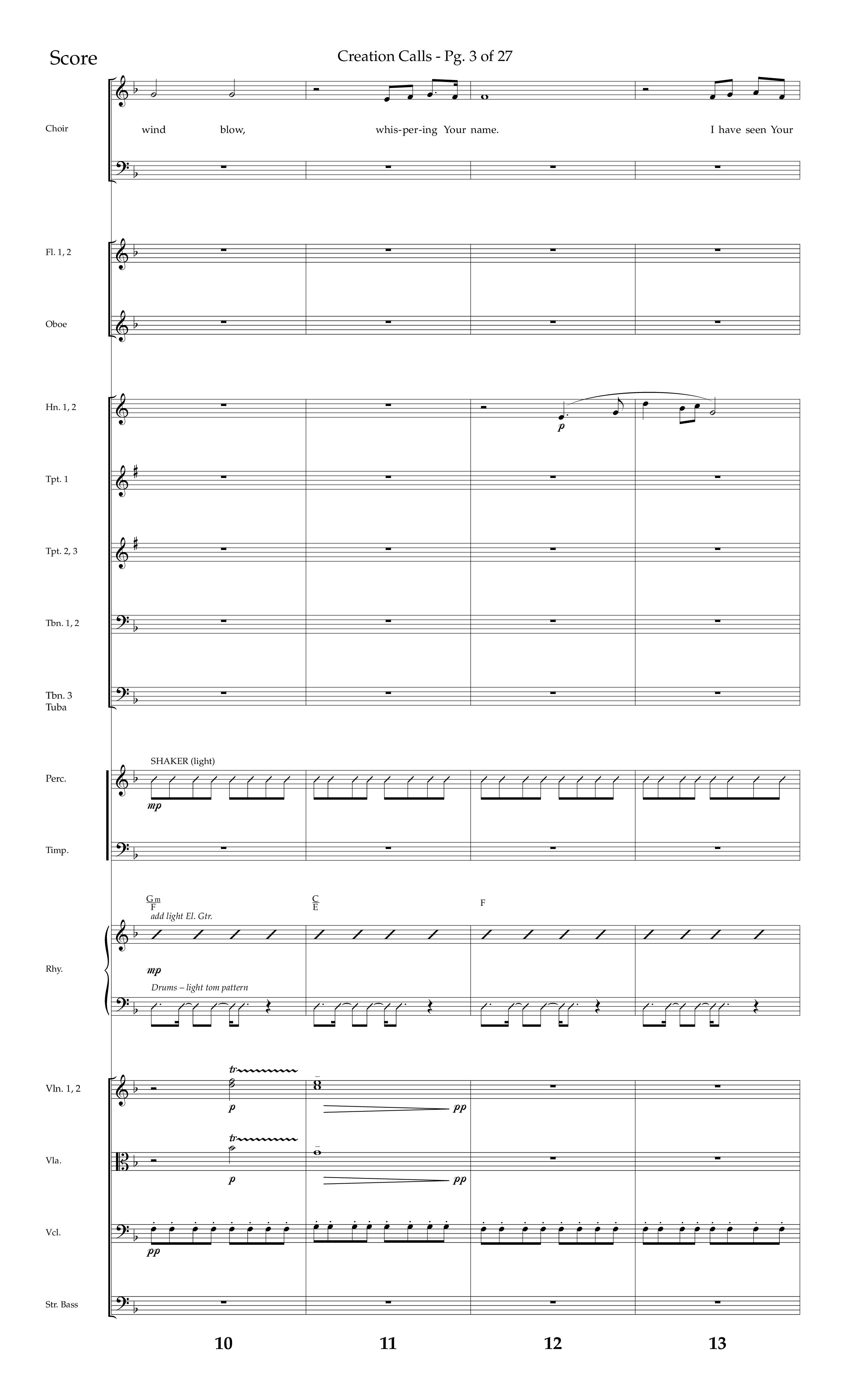 Creation Calls (Choral Anthem SATB) Conductor's Score (Lifeway Choral / Arr. Ken Barker / Orch. Craig Adams)