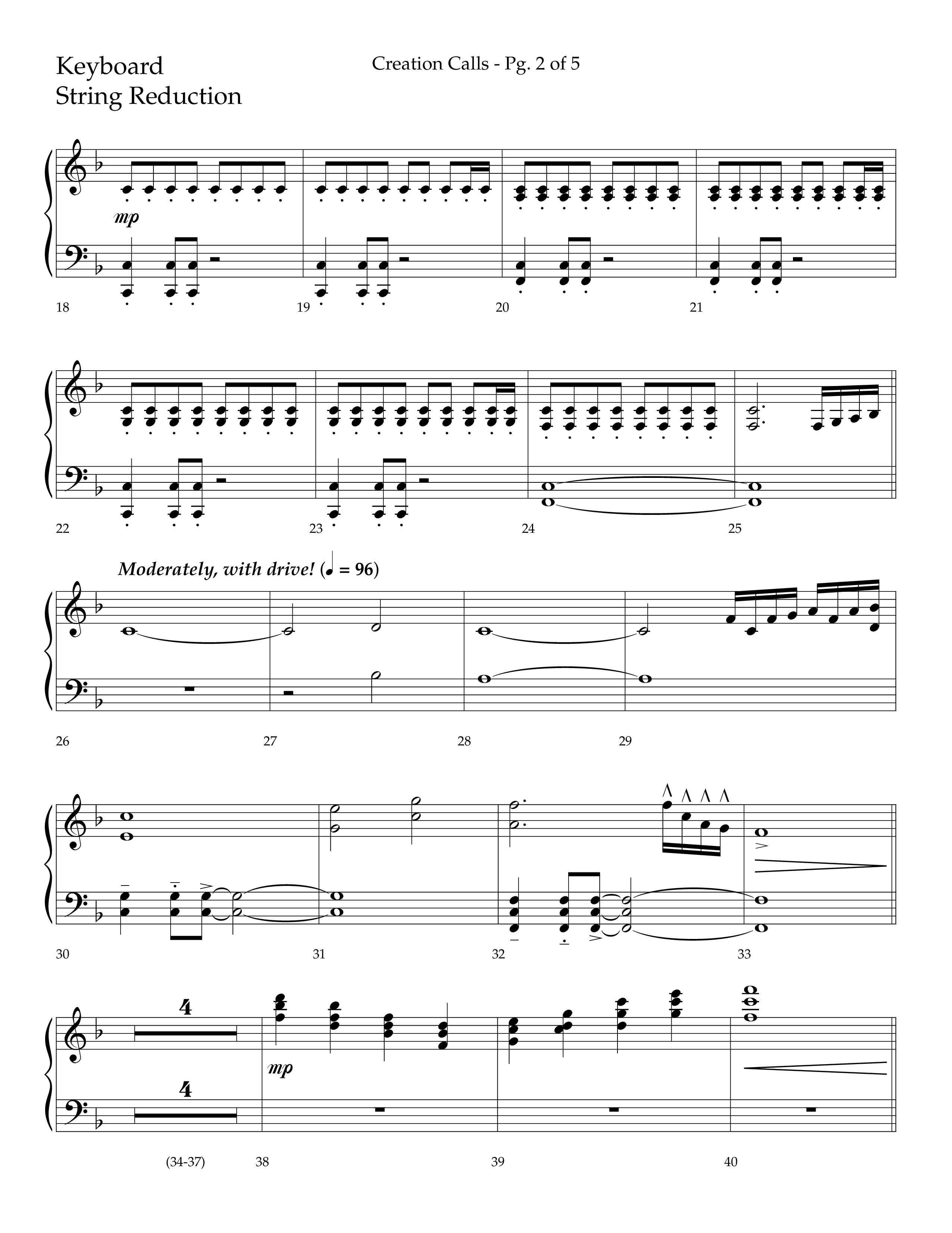 Creation Calls (Choral Anthem SATB) String Reduction (Lifeway Choral / Arr. Ken Barker / Orch. Craig Adams)