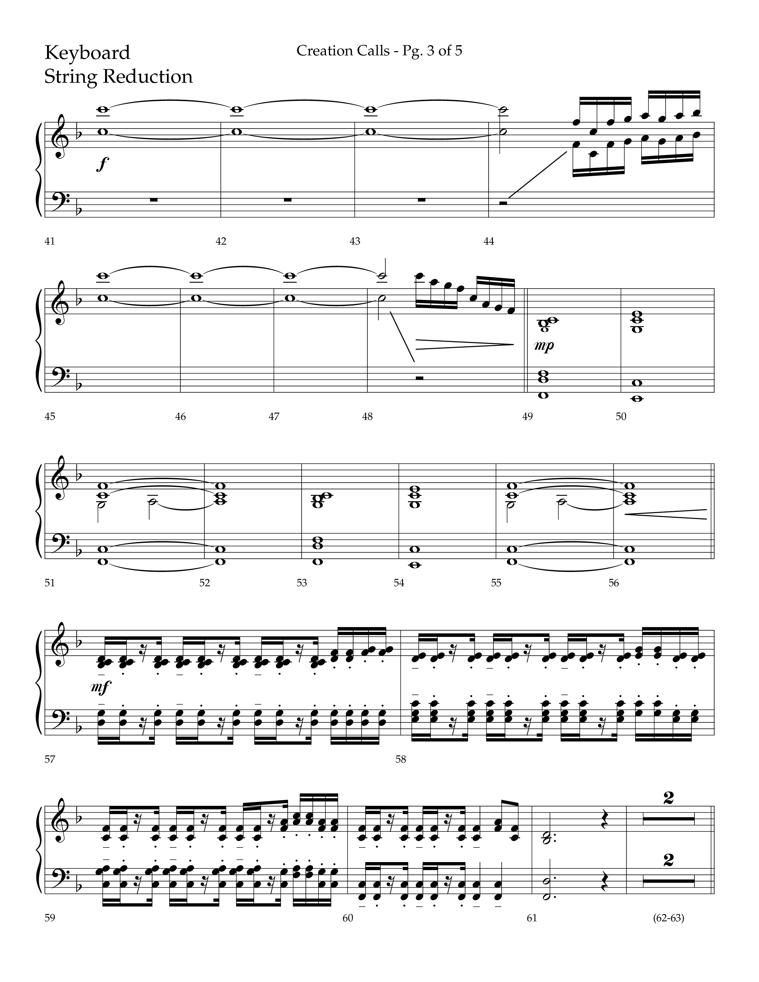 Creation Calls (Choral Anthem SATB) String Reduction (Lifeway Choral / Arr. Ken Barker / Orch. Craig Adams)