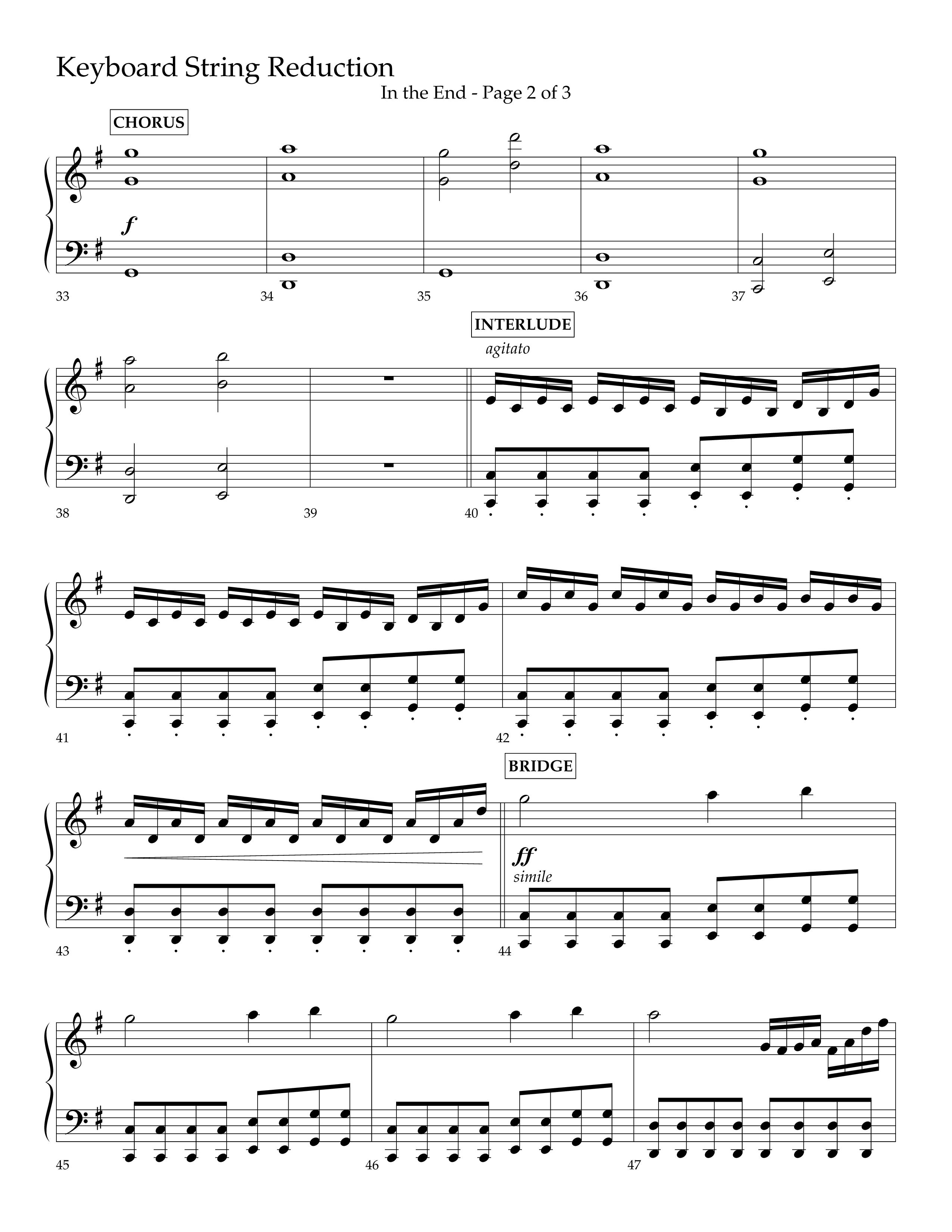 In The End (Choral Anthem SATB) String Reduction (Lifeway Choral / Arr. Dave Williamson)