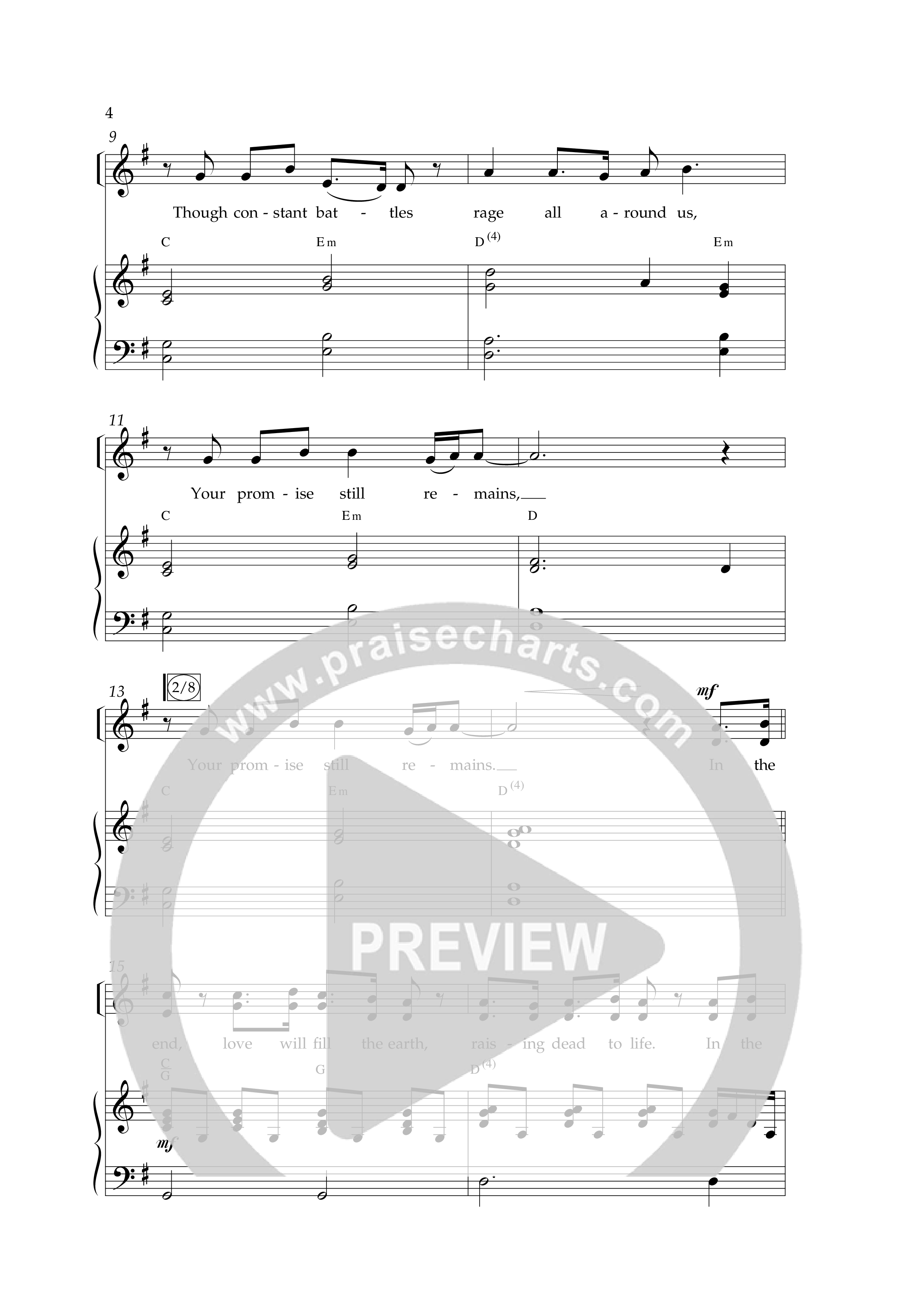 In The End (Choral Anthem SATB) Anthem (SATB/Piano) (Lifeway Choral / Arr. Dave Williamson)
