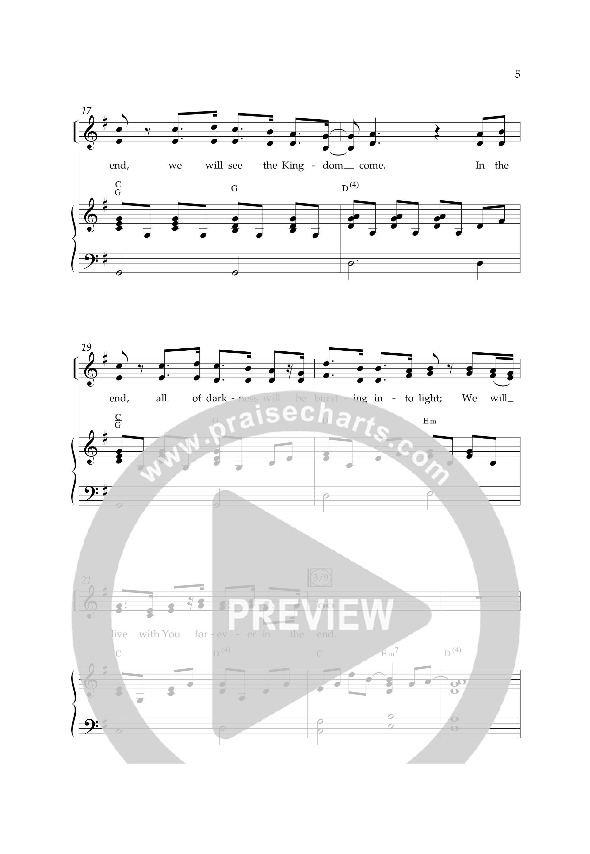 In The End (Choral Anthem SATB) Anthem (SATB/Piano) (Lifeway Choral / Arr. Dave Williamson)