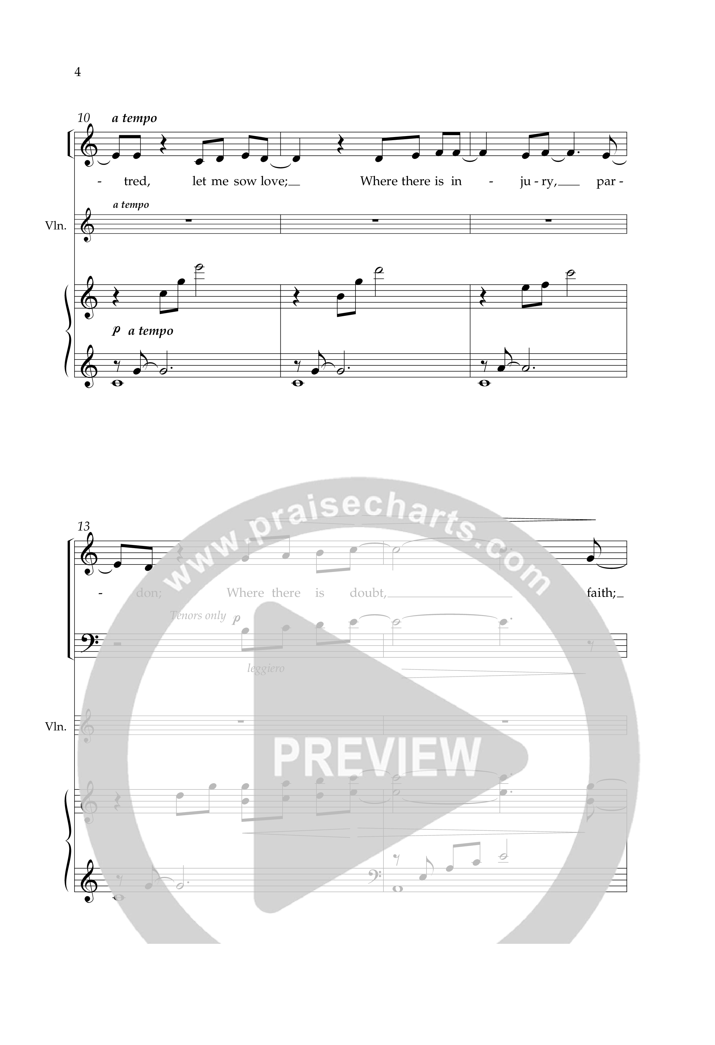 Instrument Of Your Peace (Choral Anthem SATB) Anthem (SATB/Piano) (Lifeway Choral / Arr. Phillip Keveren)