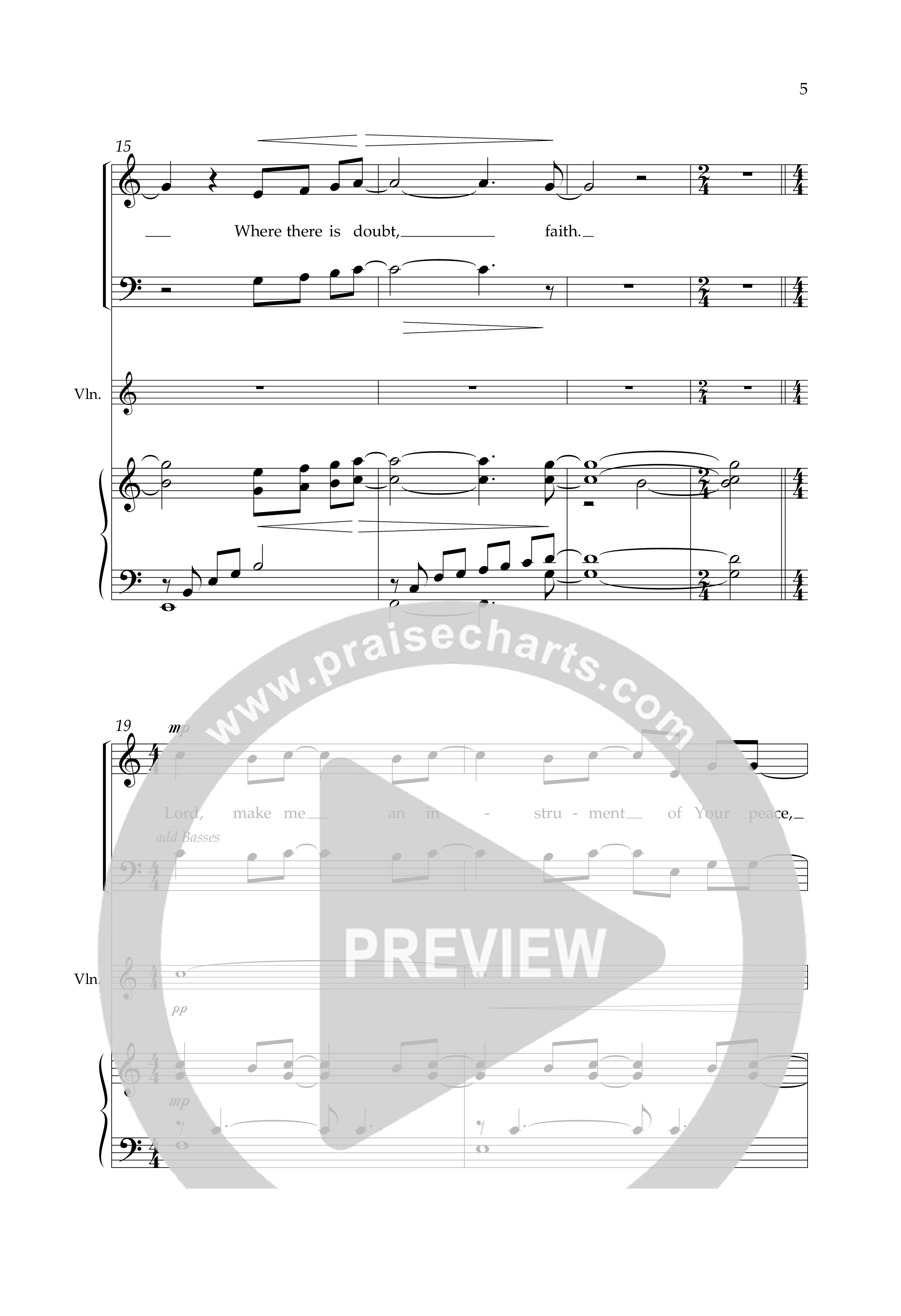 Instrument Of Your Peace (Choral Anthem SATB) Anthem (SATB/Piano) (Lifeway Choral / Arr. Phillip Keveren)