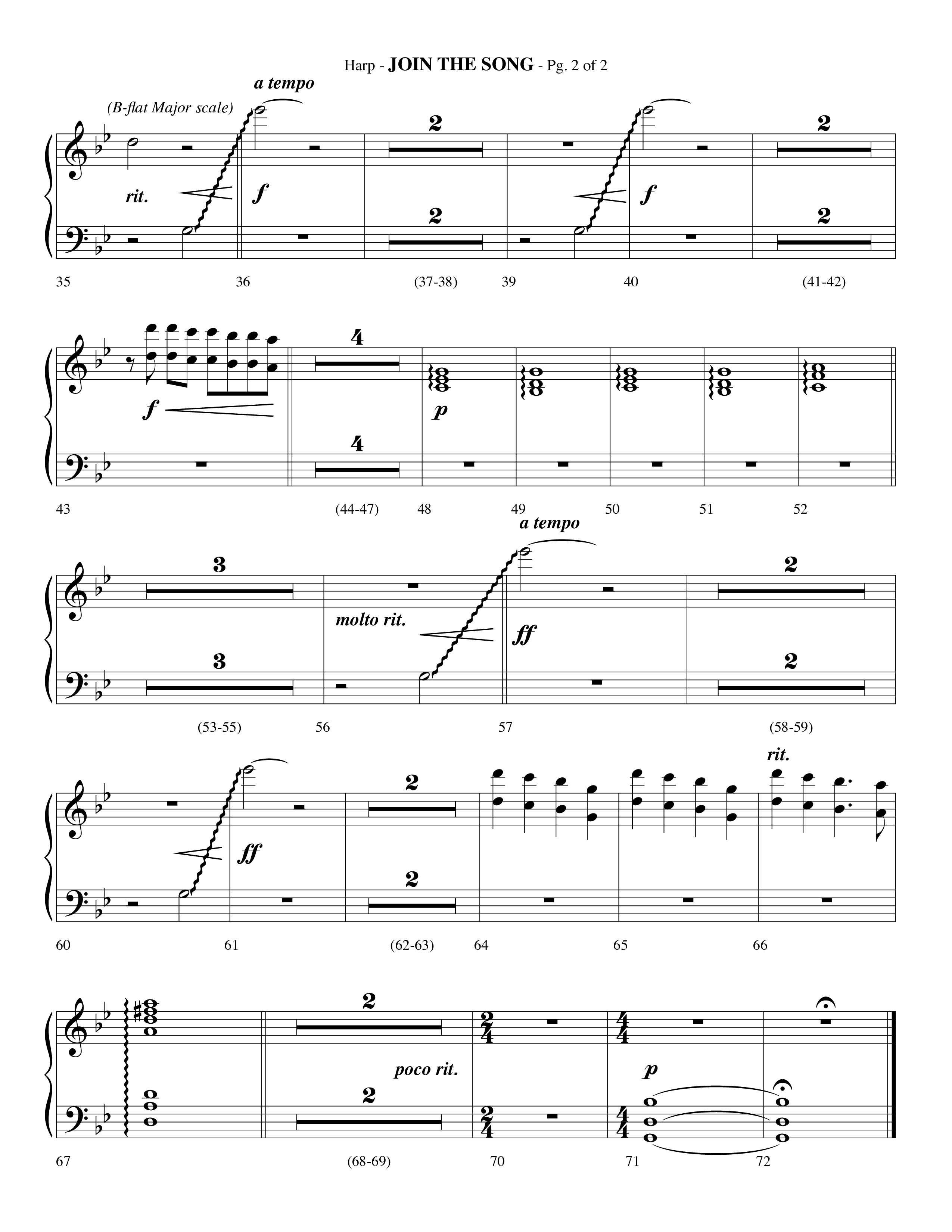 Join The Song (Choral Anthem SATB) Harp (Lifeway Choral / Arr. Phillip Keveren)