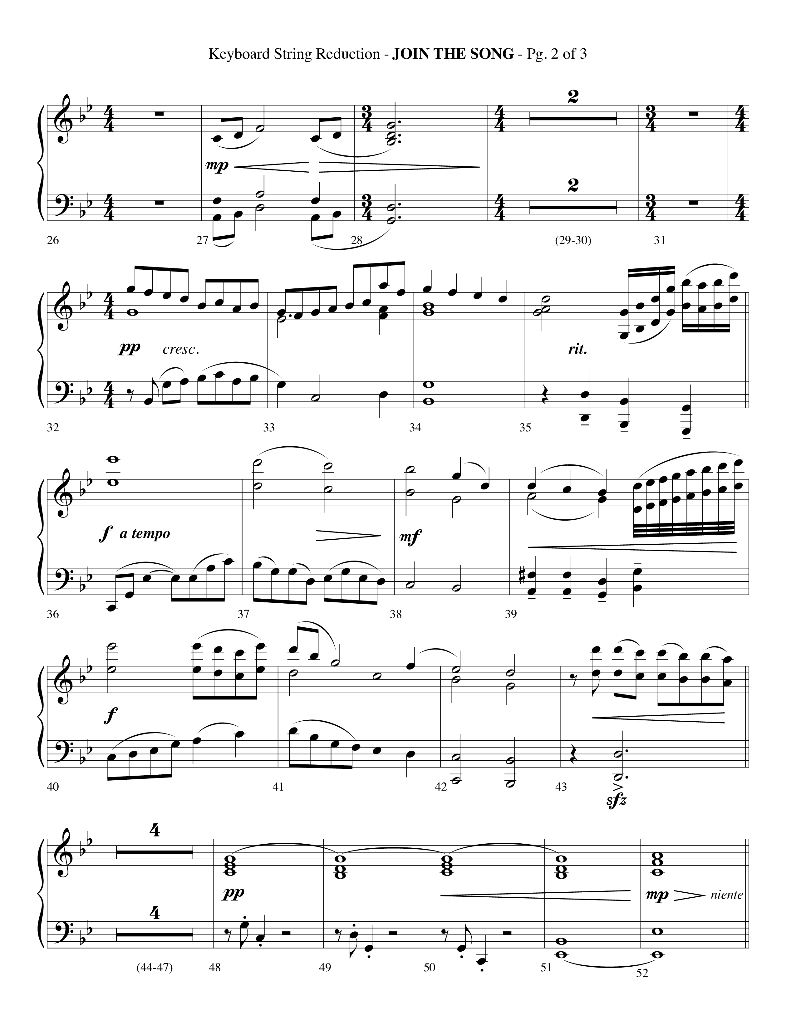 Join The Song (Choral Anthem SATB) String Reduction (Lifeway Choral / Arr. Phillip Keveren)