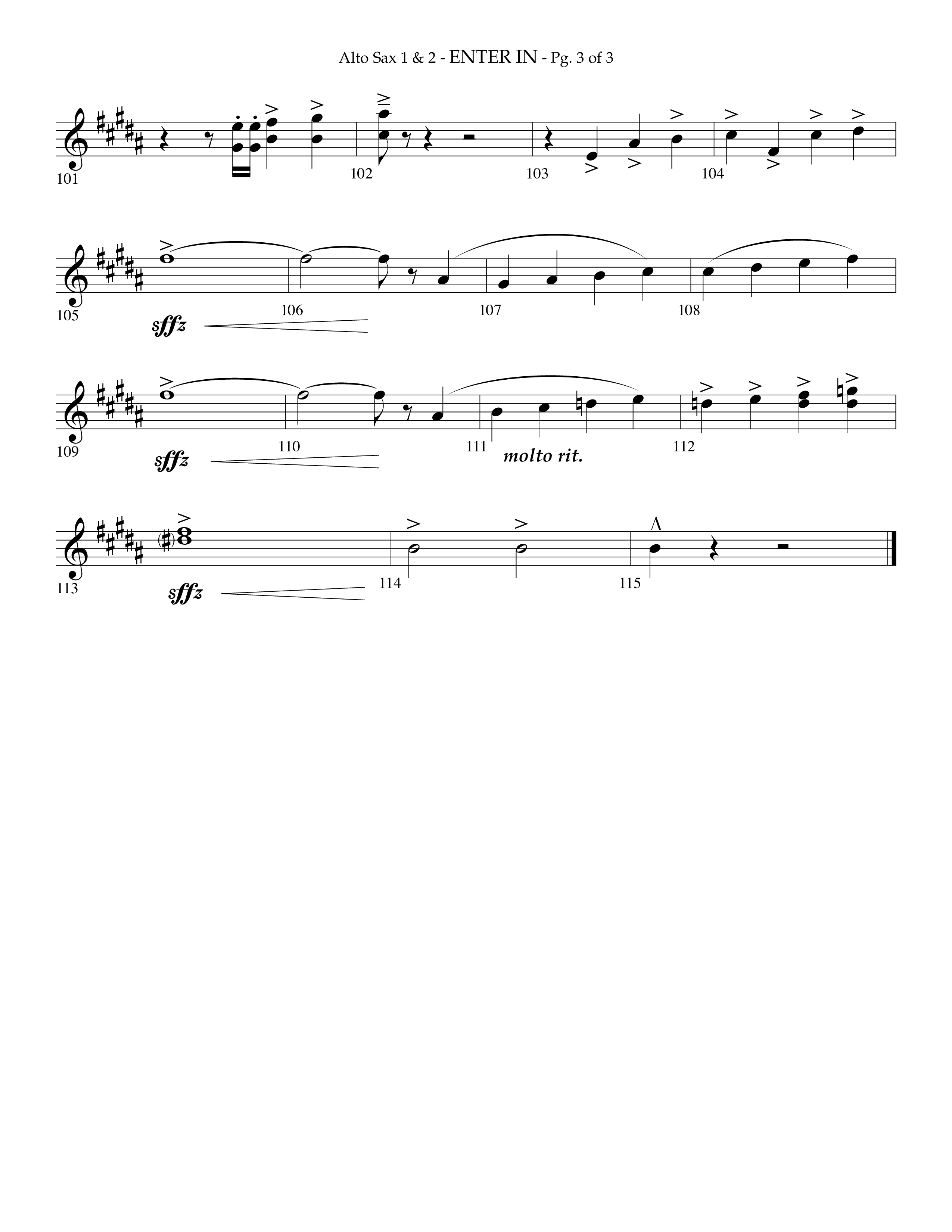 Enter In (Choral Anthem SATB) Alto Sax 1/2 (Lifeway Choral / Arr. Phillip Keveren)