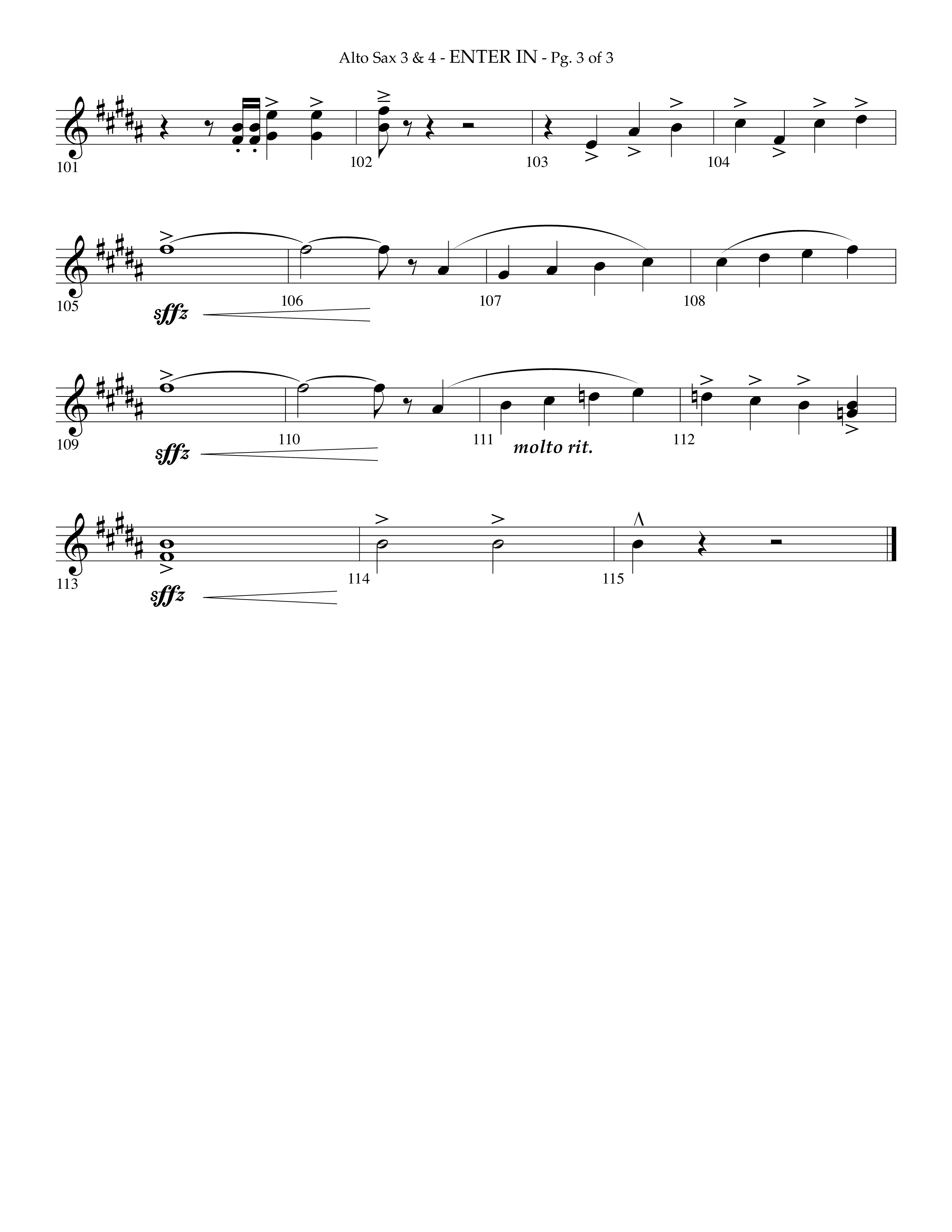 Enter In (Choral Anthem SATB) Alto Sax (Lifeway Choral / Arr. Phillip Keveren)