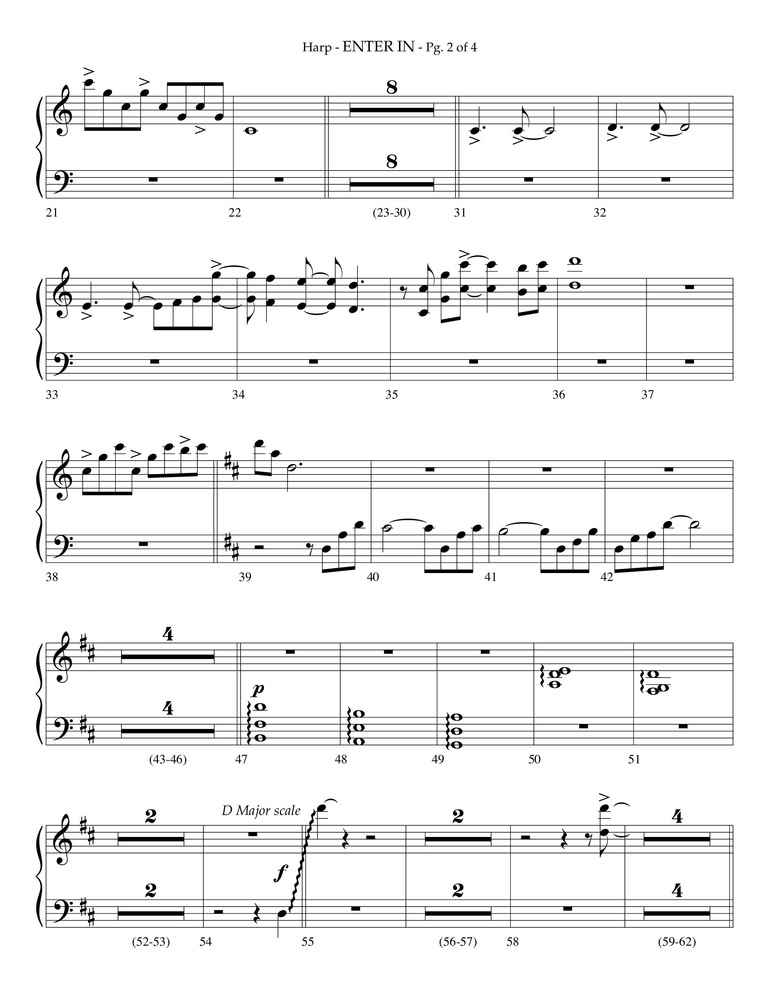 Enter In (Choral Anthem SATB) Harp (Lifeway Choral / Arr. Phillip Keveren)