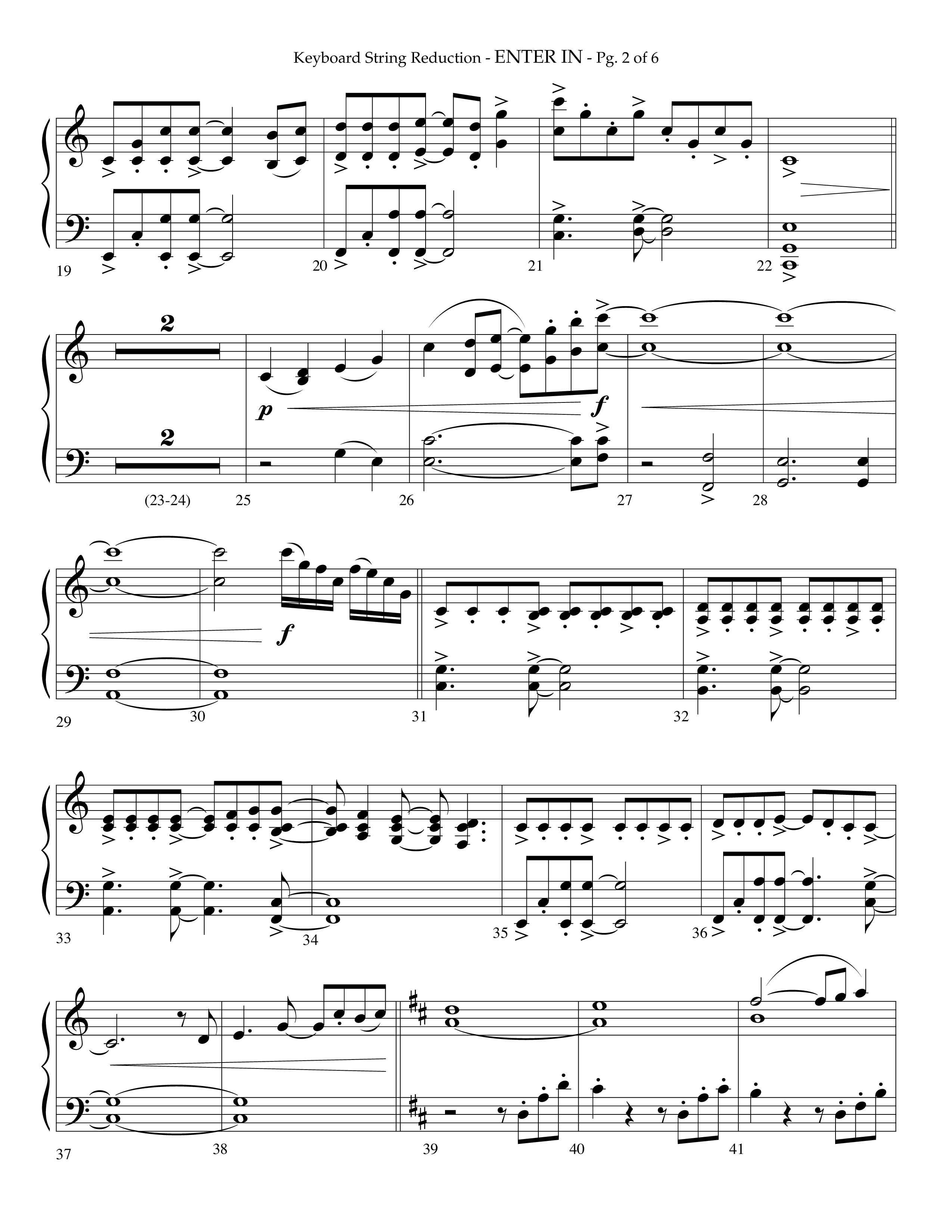 Enter In (Choral Anthem SATB) String Reduction (Lifeway Choral / Arr. Phillip Keveren)
