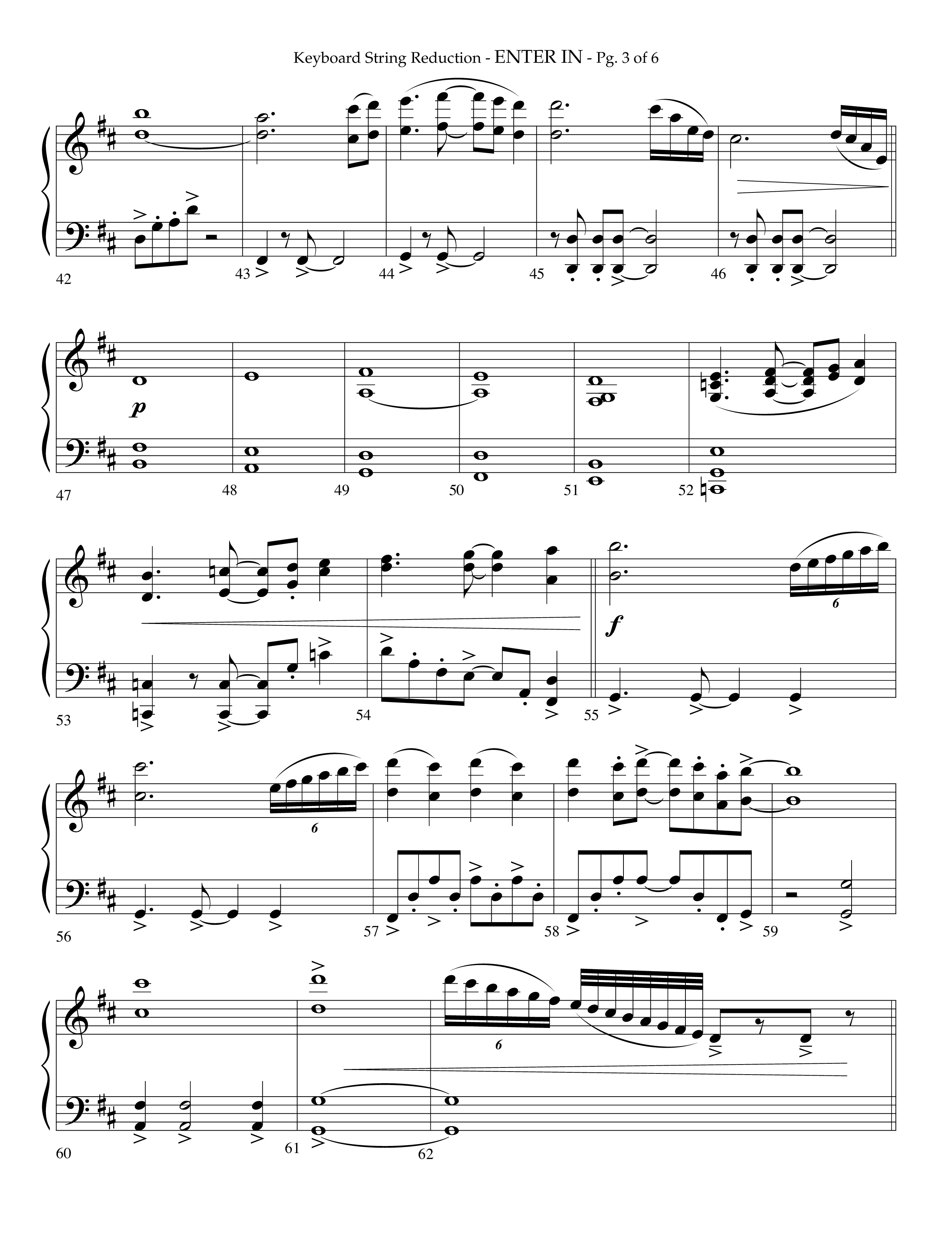 Enter In (Choral Anthem SATB) String Reduction (Lifeway Choral / Arr. Phillip Keveren)
