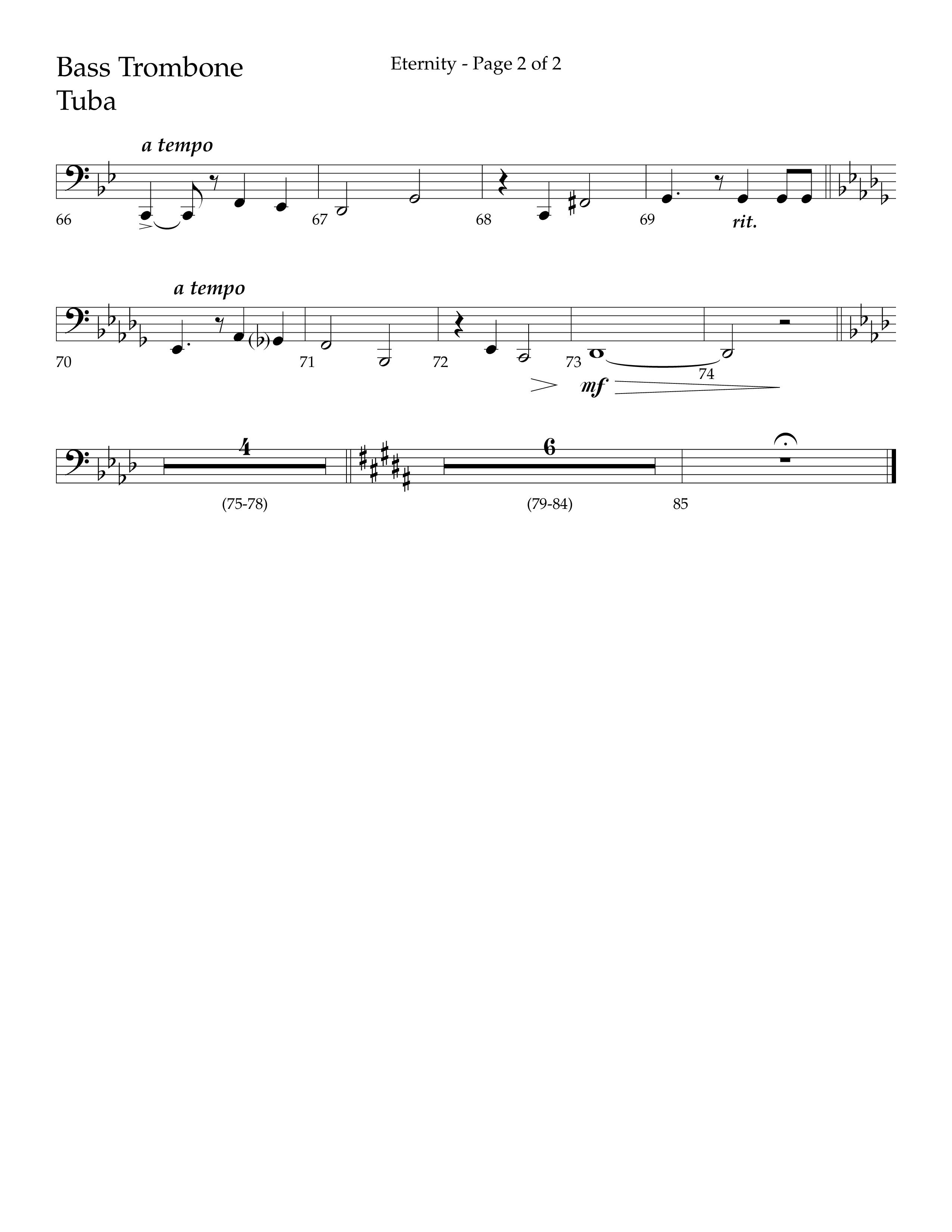 Eternity (Choral Anthem SATB) Orchestration (Lifeway Choral / Arr. Bradley Knight)