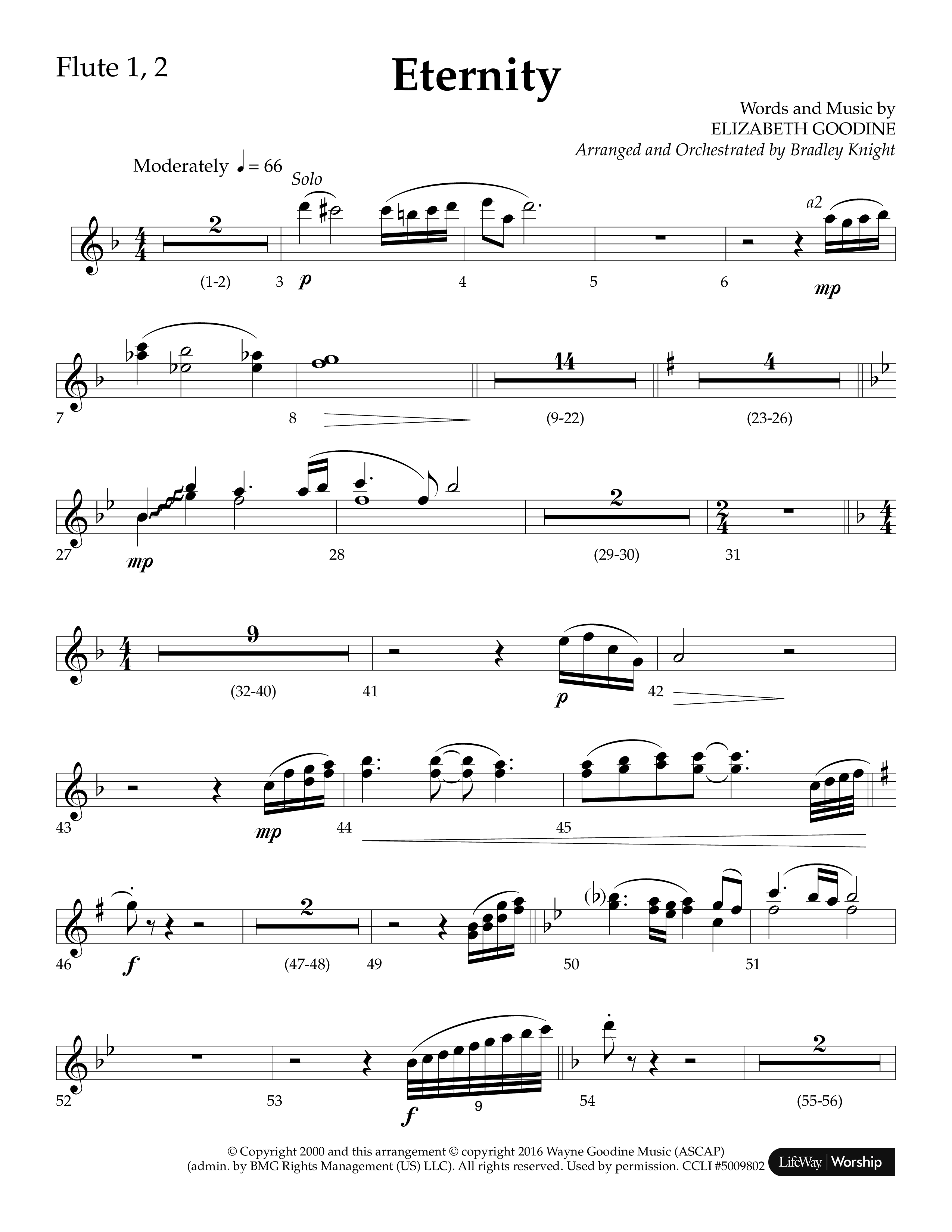 Eternity (Choral Anthem SATB) Flute 1/2 (Lifeway Choral / Arr. Bradley Knight)