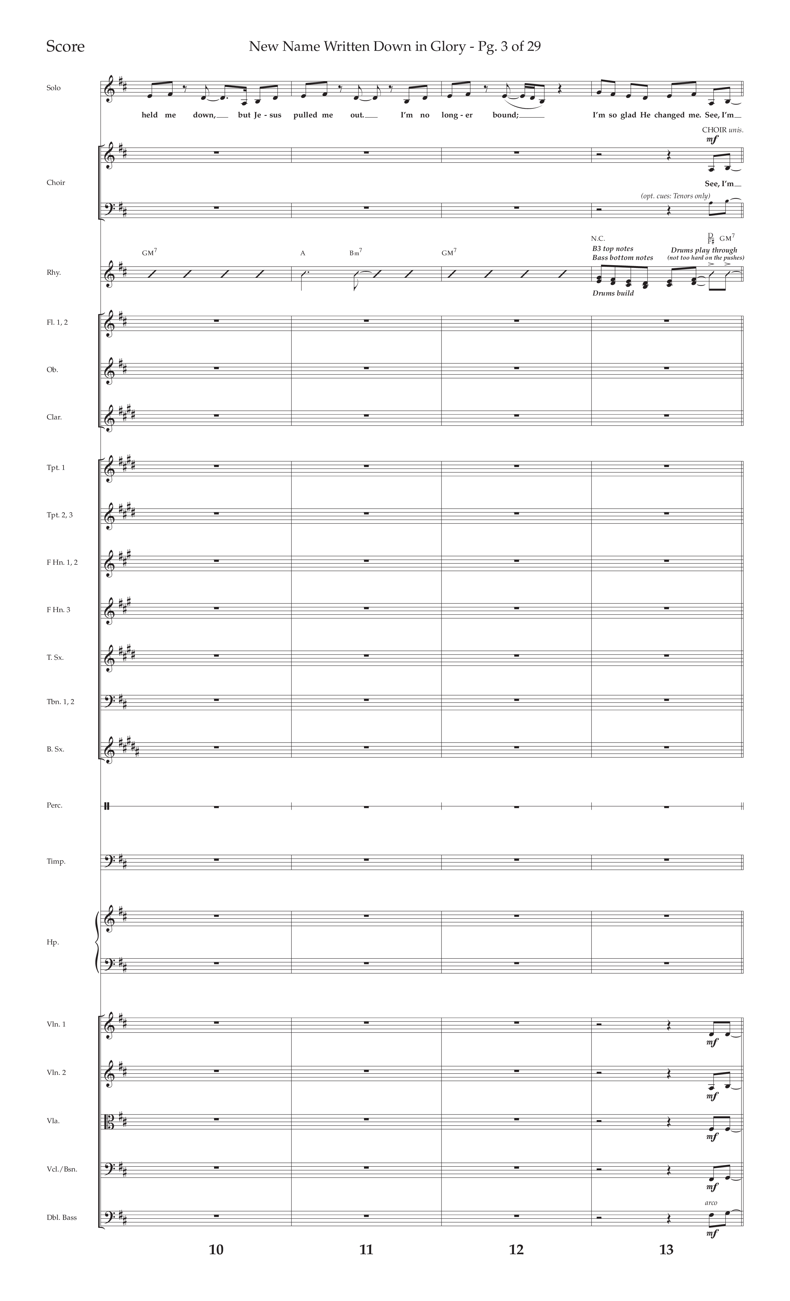New Name Written Down In Glory (Choral Anthem SATB) Conductor's Score (Lifeway Choral / Arr. David Wise / Orch. Bradley Knight)