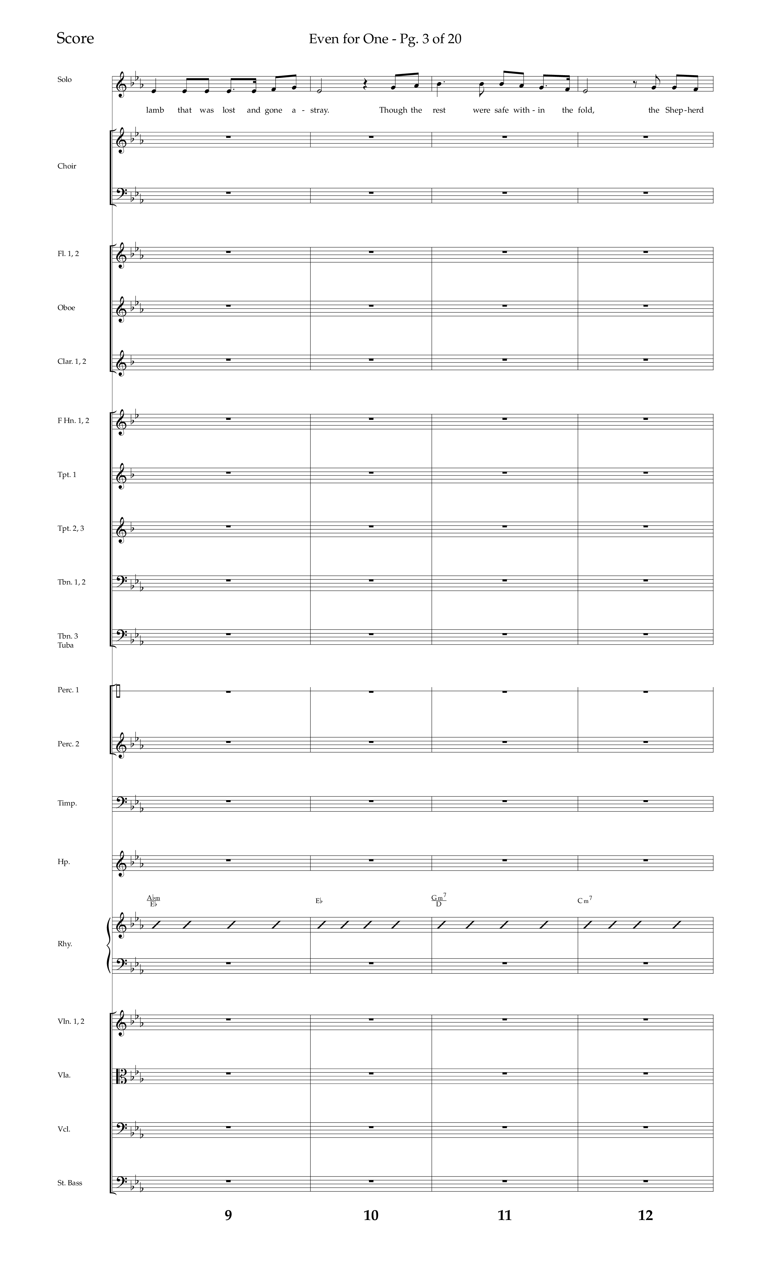 Even For One (Choral Anthem SATB) Conductor's Score (Lifeway Choral / Arr. Marty Hamby)