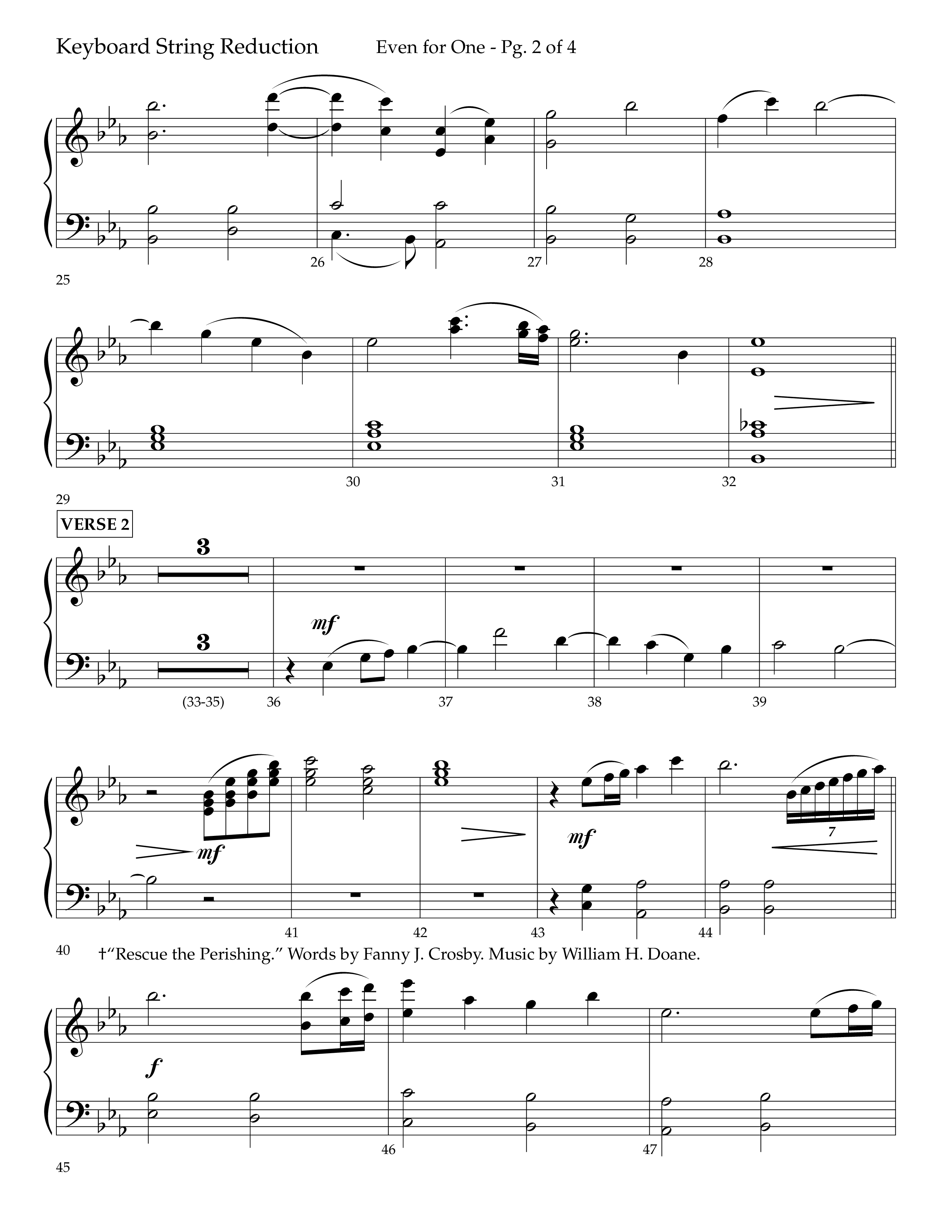 Even For One (Choral Anthem SATB) String Reduction (Lifeway Choral / Arr. Marty Hamby)