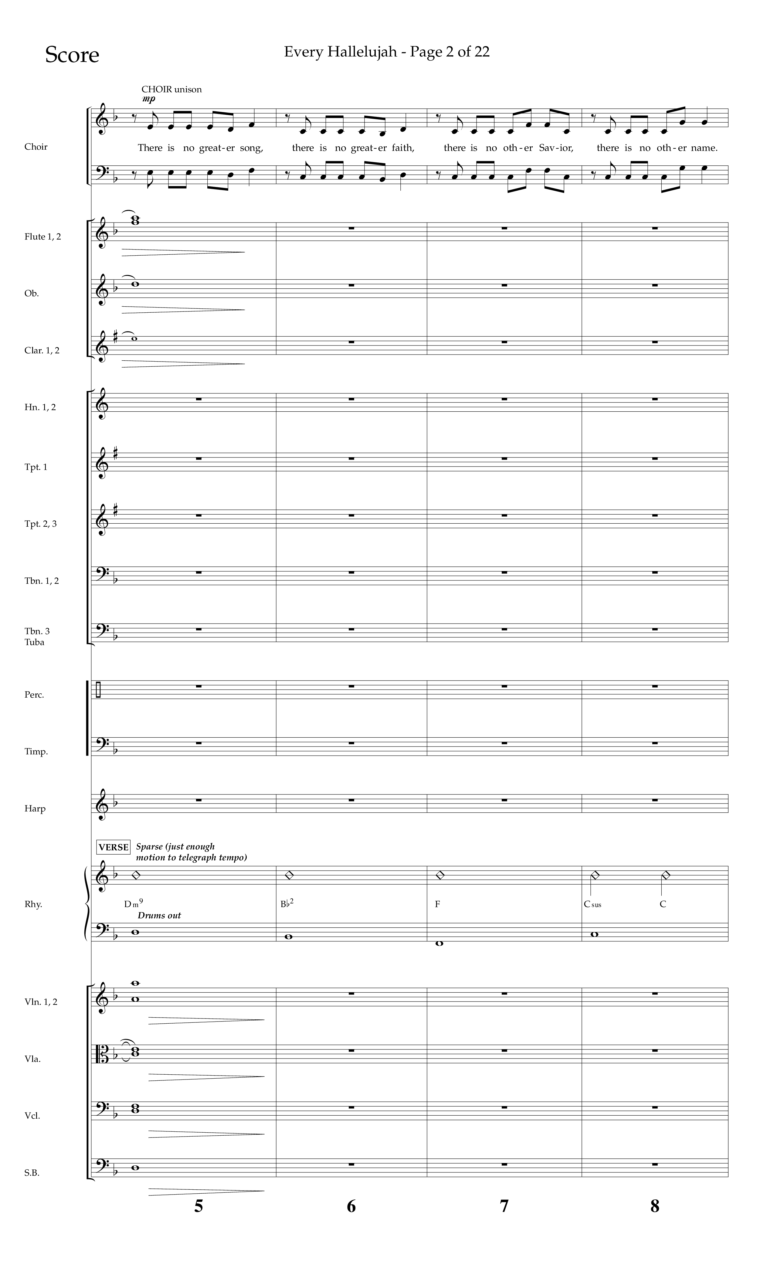 Every Hallelujah (Choral Anthem SATB) Conductor's Score (Lifeway Choral / Arr. Marty Hamby)