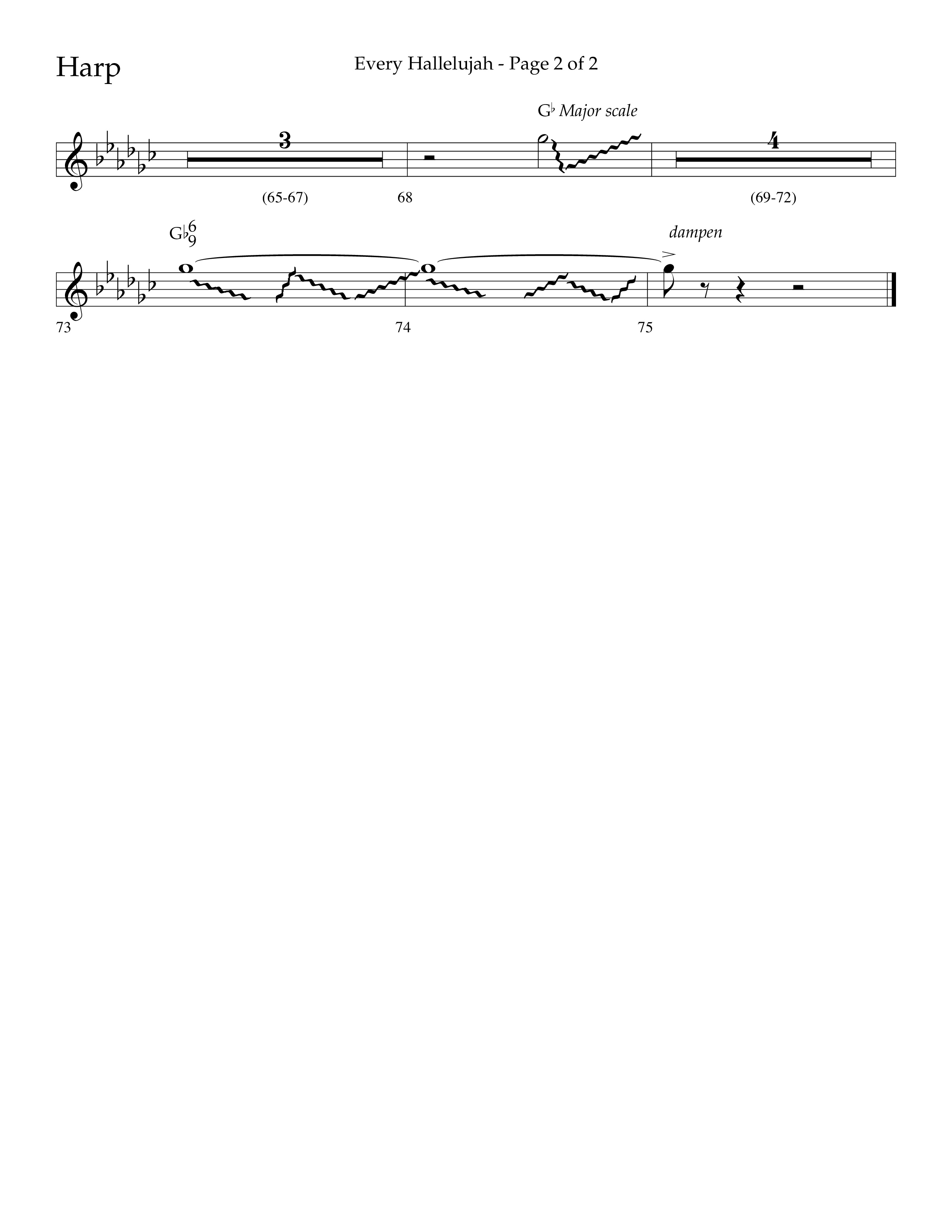 Every Hallelujah (Choral Anthem SATB) Harp (Lifeway Choral / Arr. Marty Hamby)