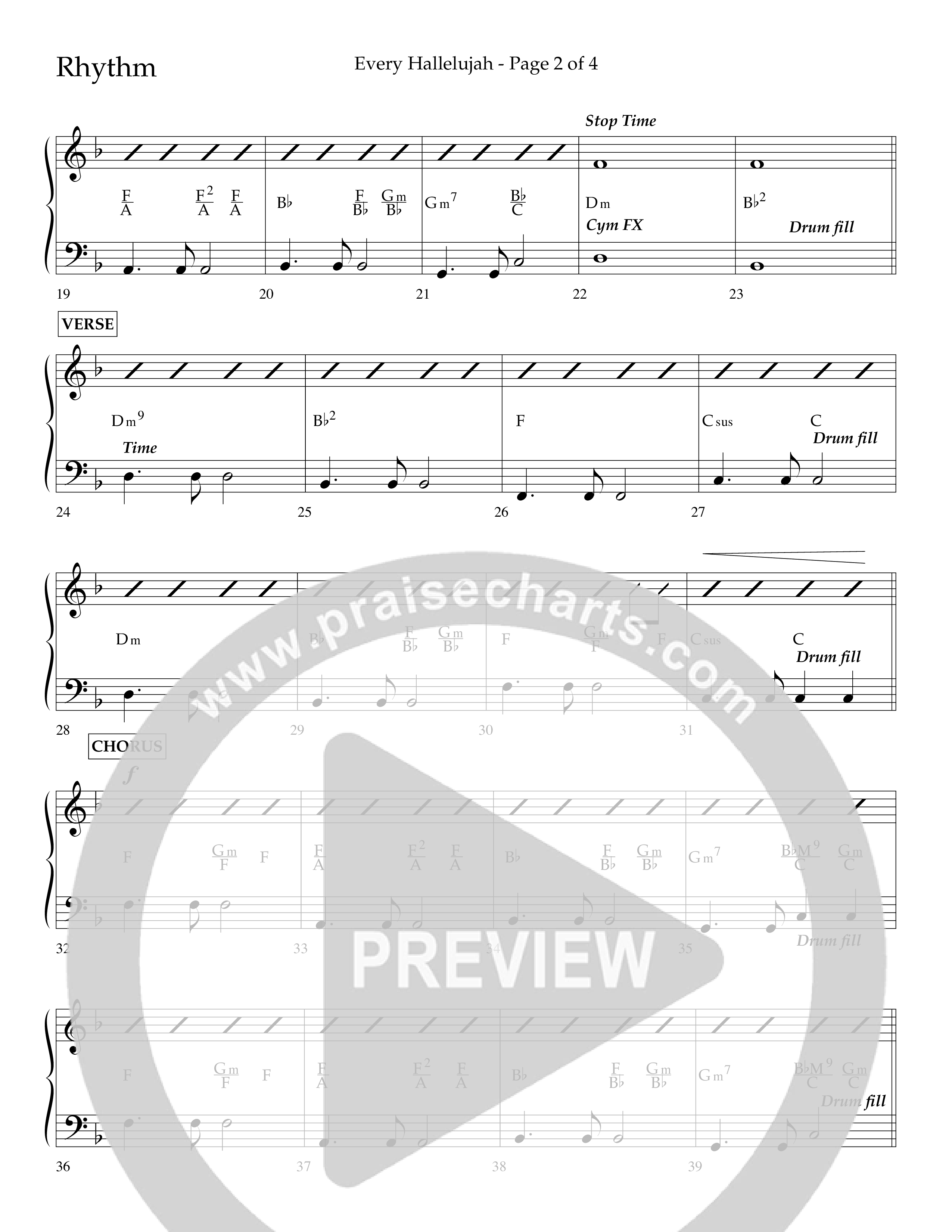 Every Hallelujah (Choral Anthem SATB) Lead Melody & Rhythm (Lifeway Choral / Arr. Marty Hamby)