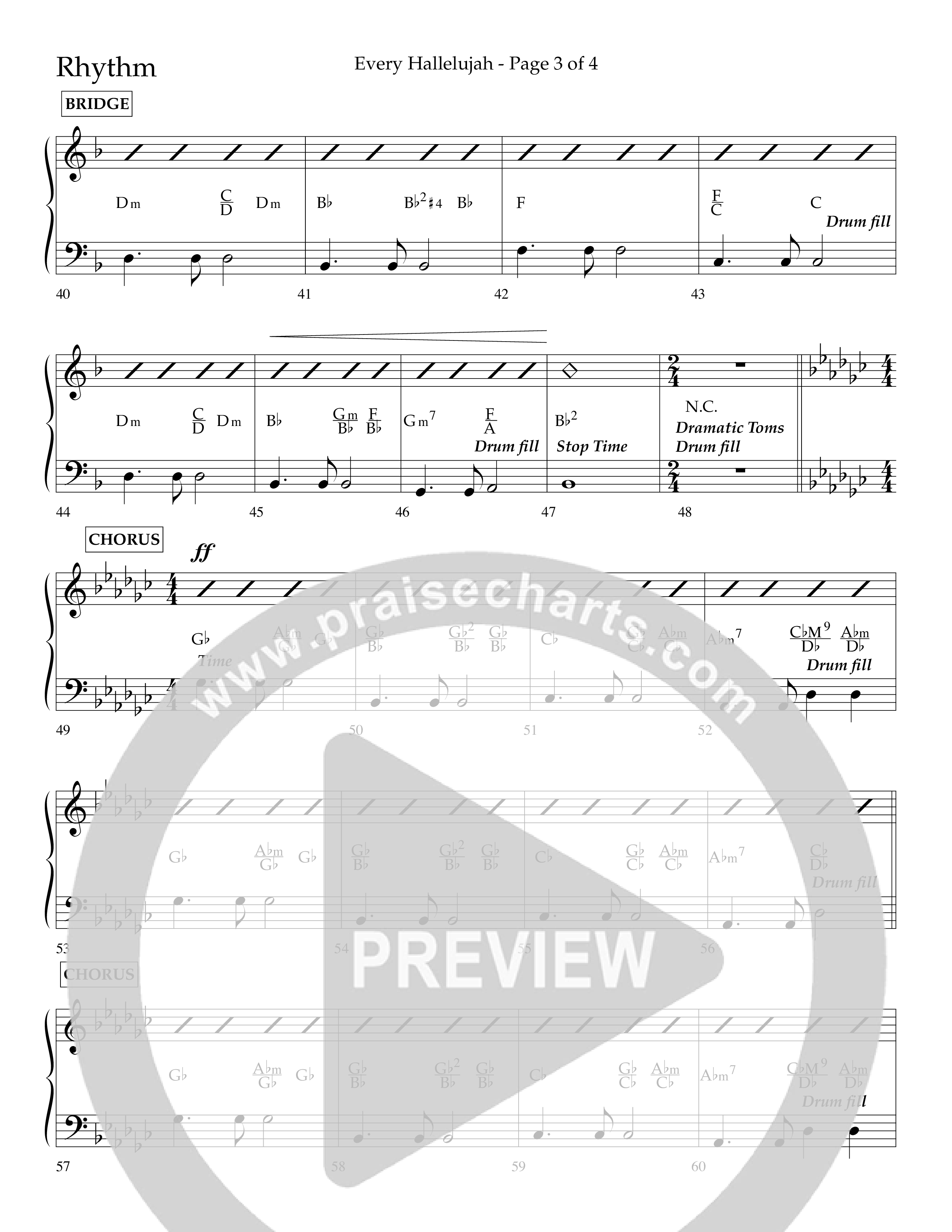 Every Hallelujah (Choral Anthem SATB) Lead Melody & Rhythm (Lifeway Choral / Arr. Marty Hamby)
