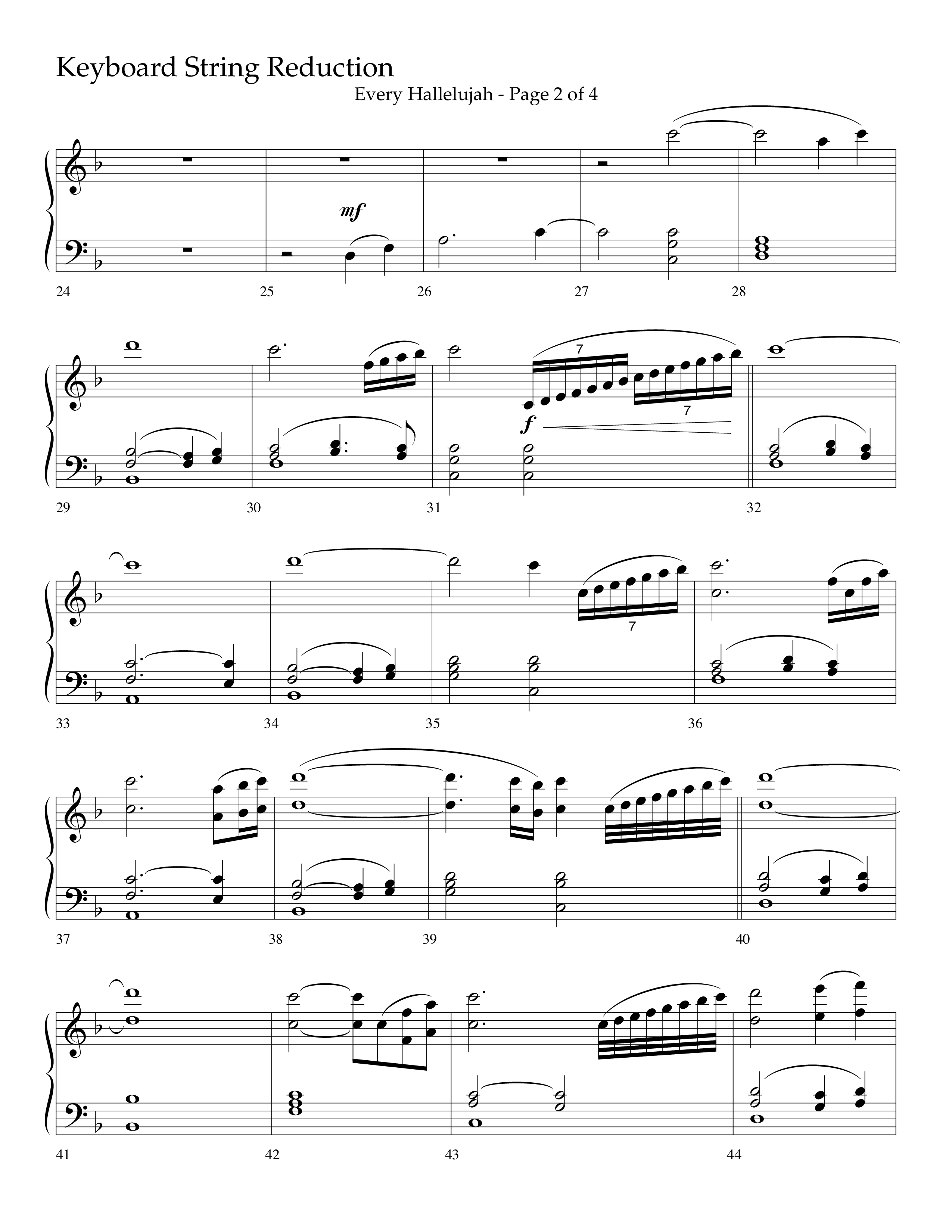 Every Hallelujah (Choral Anthem SATB) String Reduction (Lifeway Choral / Arr. Marty Hamby)