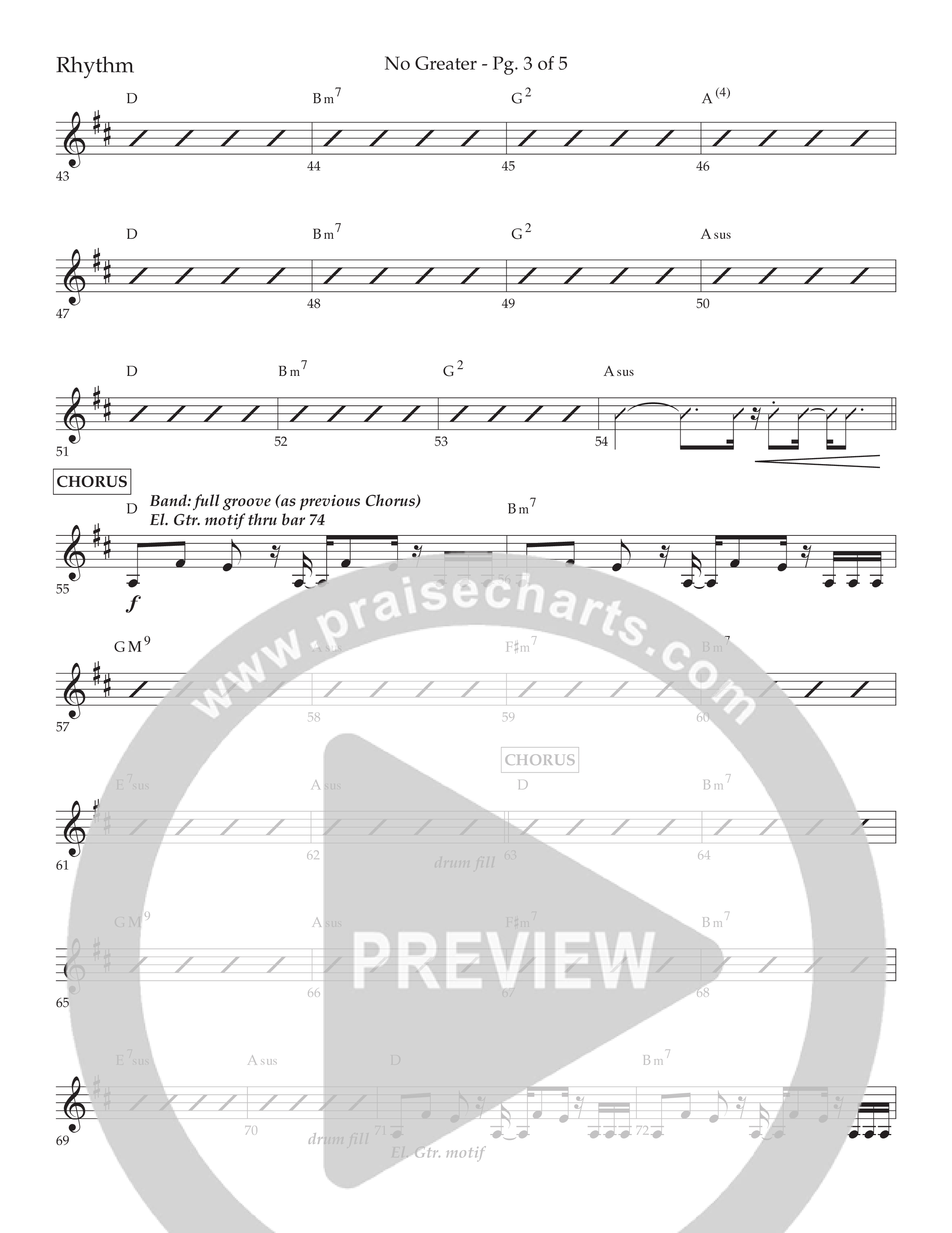 No Greater (Choral Anthem SATB) Lead Melody & Rhythm (Lifeway Choral / Arr. David Wise)