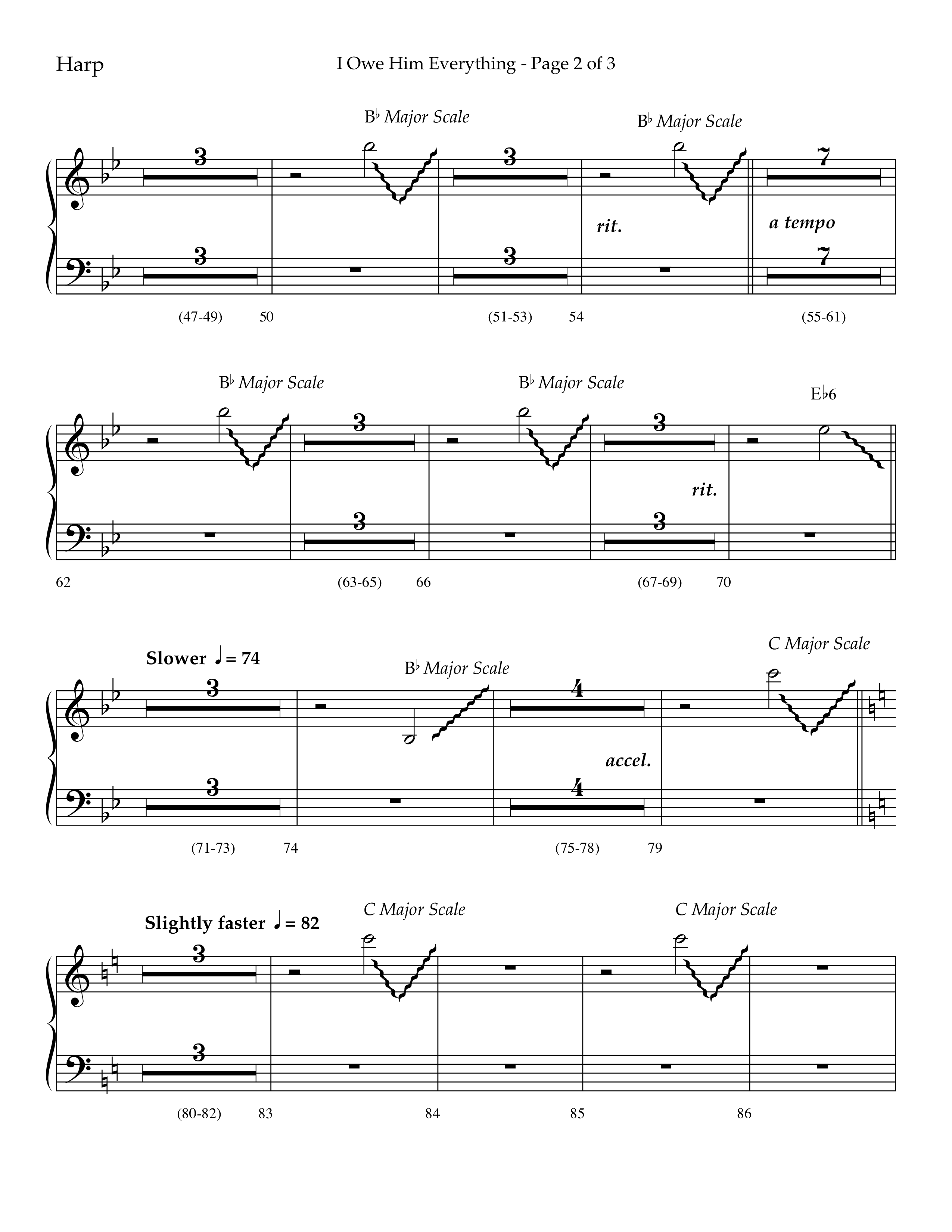 I Owe Him Everything (Choral Anthem SATB) Harp (Lifeway Choral / Arr. Marty Hamby)