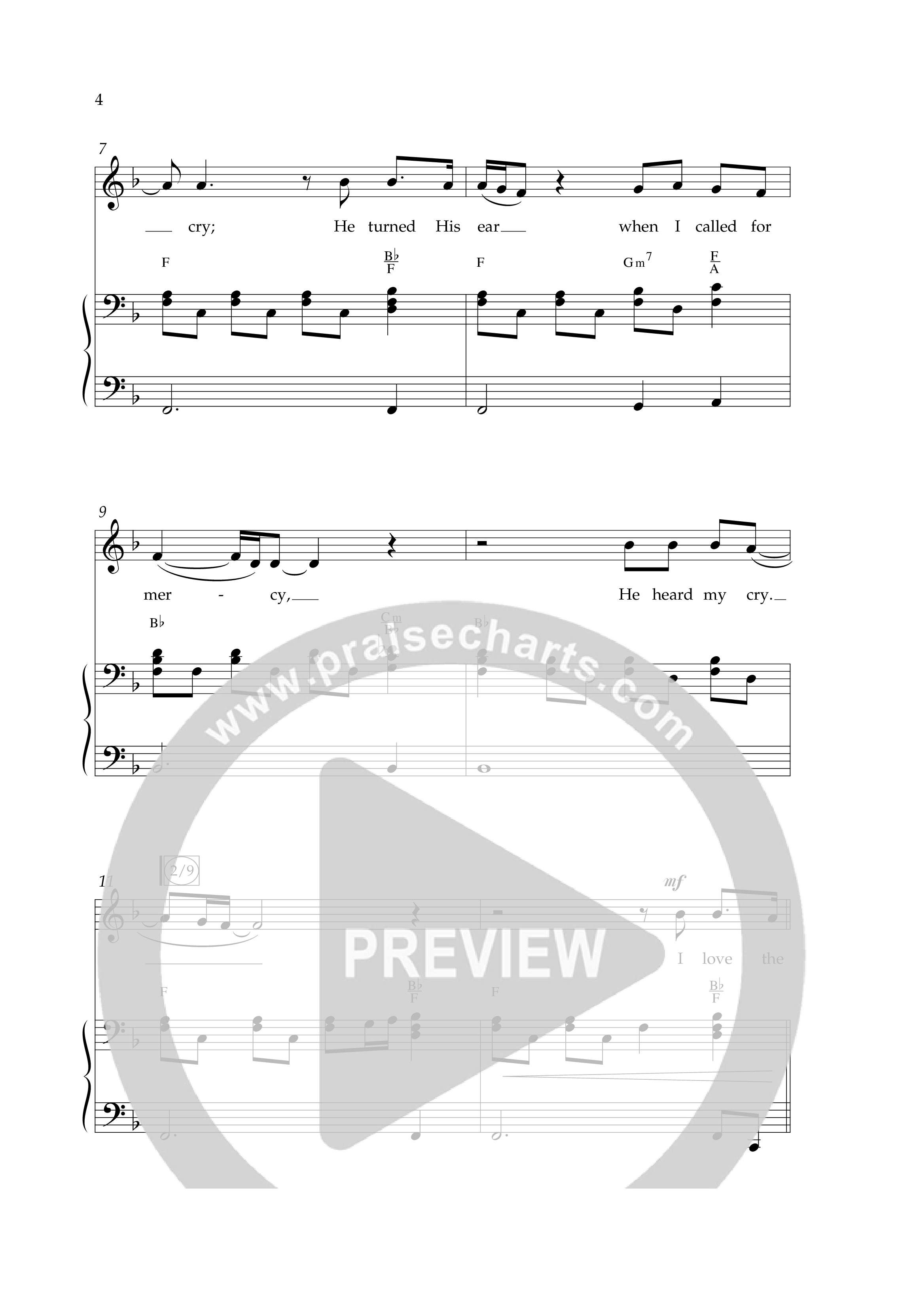 I Love The Lord (Choral Anthem SATB) Anthem (SATB/Piano) (Lifeway Choral / Arr. Danny Zaloudik)