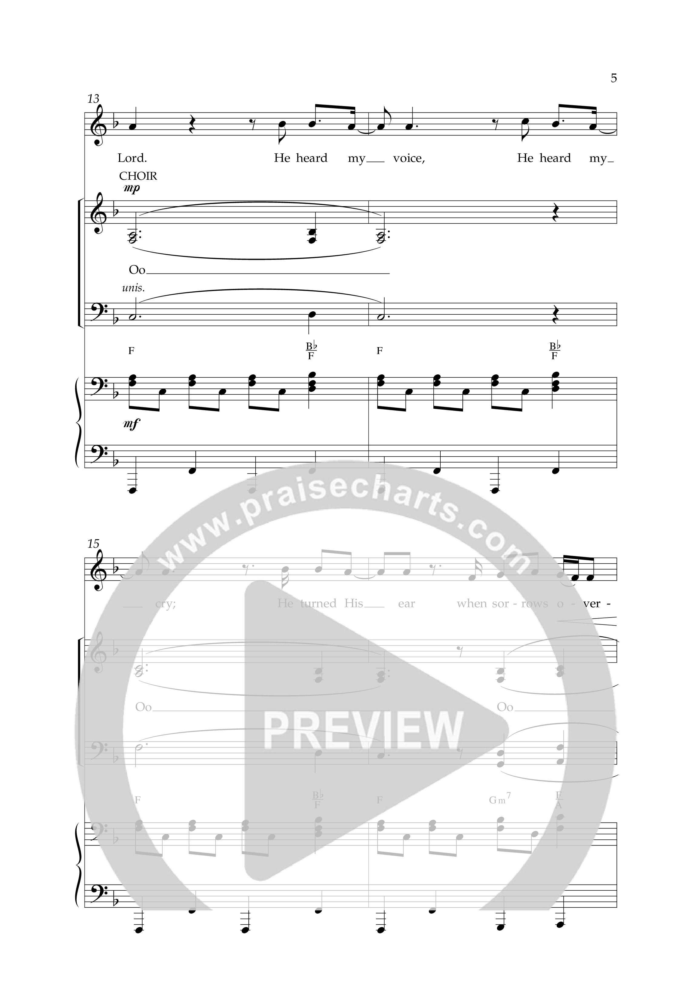 I Love The Lord (Choral Anthem SATB) Anthem (SATB/Piano) (Lifeway Choral / Arr. Danny Zaloudik)