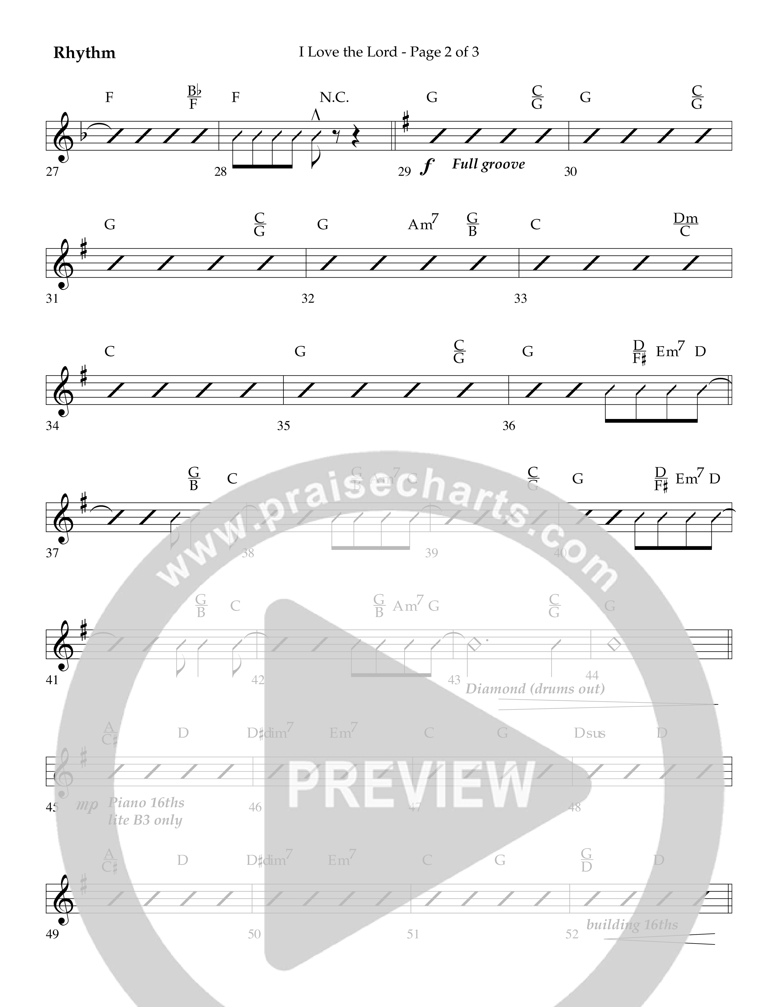 I Love The Lord (Choral Anthem SATB) Lead Melody & Rhythm (Lifeway Choral / Arr. Danny Zaloudik)