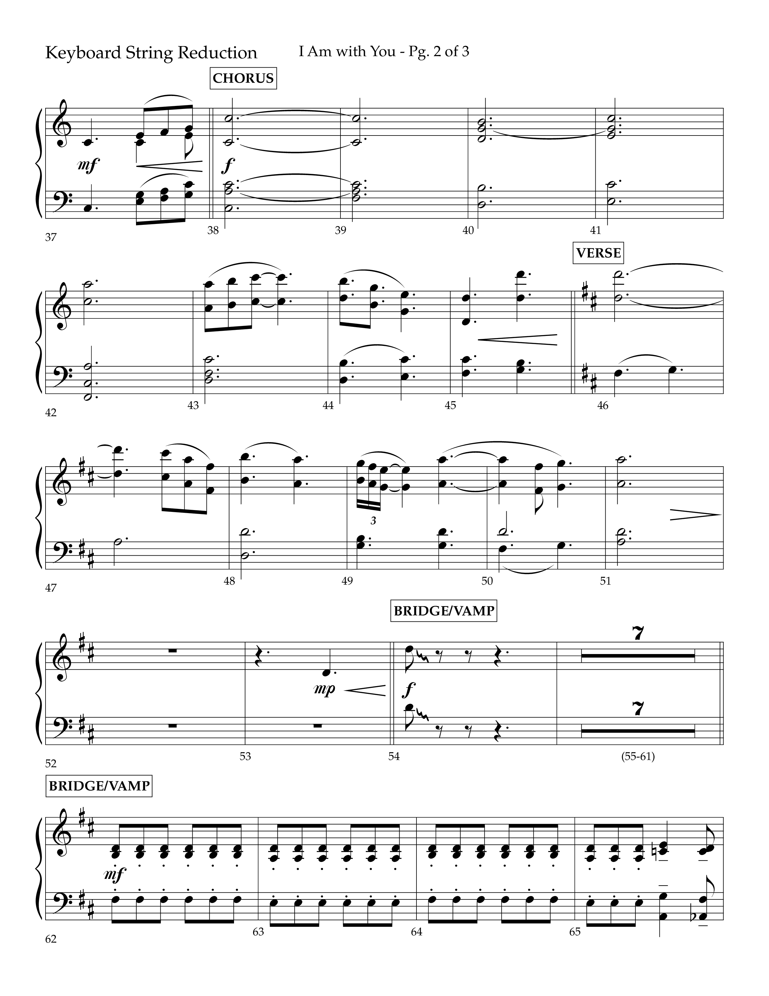 I Am With You (Choral Anthem SATB) String Reduction (Lifeway Choral / Arr. Cliff Duren)