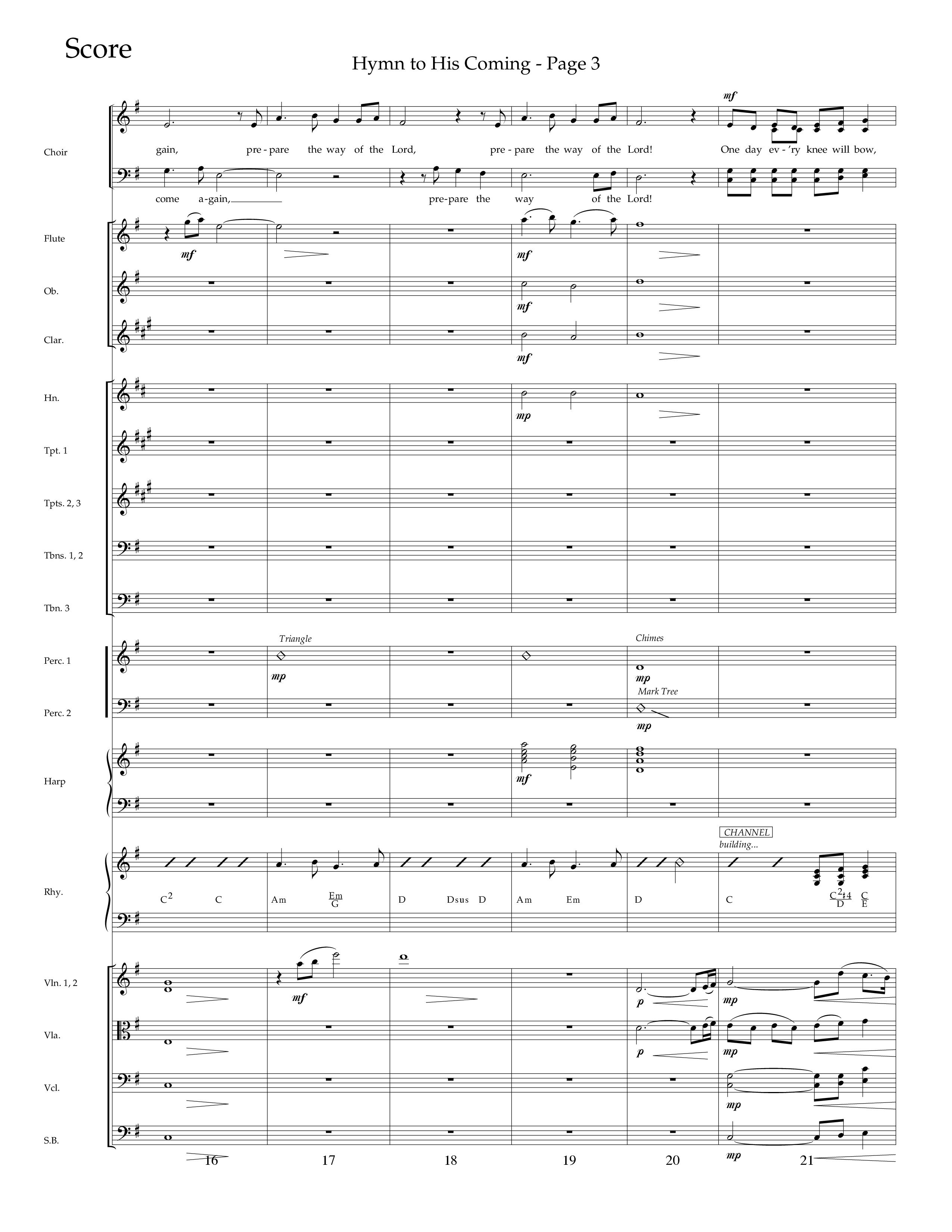 Hymn To His Coming (Choral Anthem SATB) Conductor's Score (Lifeway Choral / Arr. Russell Mauldin)
