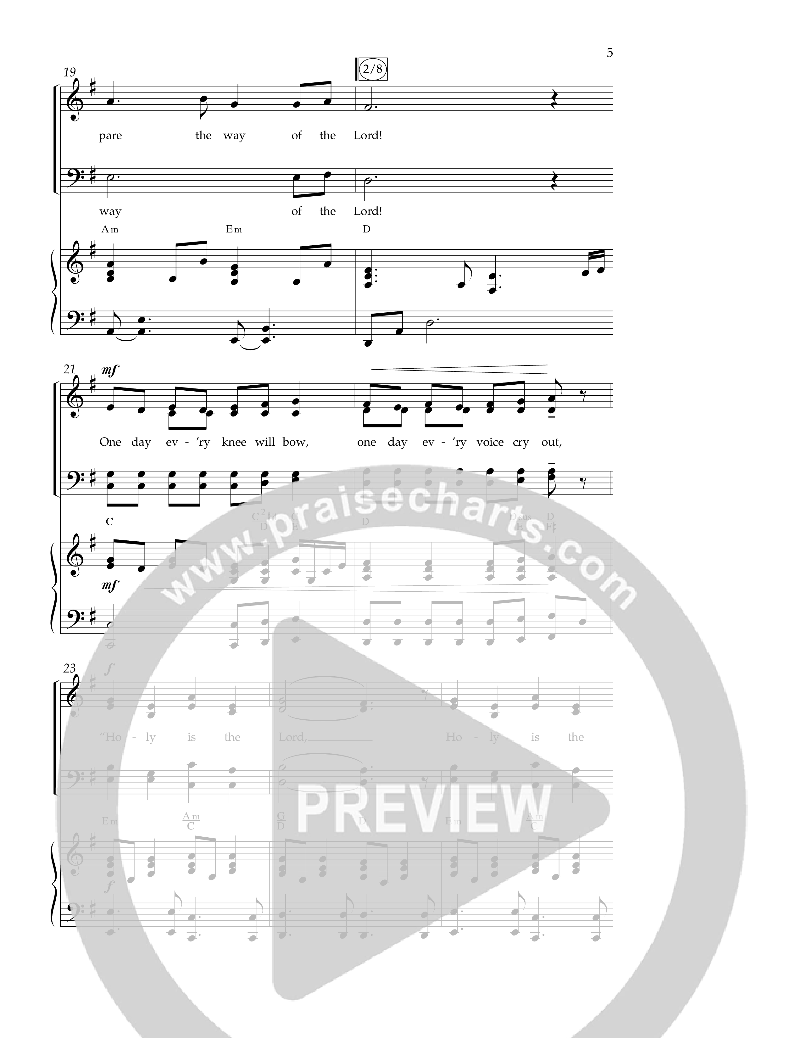 Hymn To His Coming (Choral Anthem SATB) Anthem (SATB/Piano) (Lifeway Choral / Arr. Russell Mauldin)