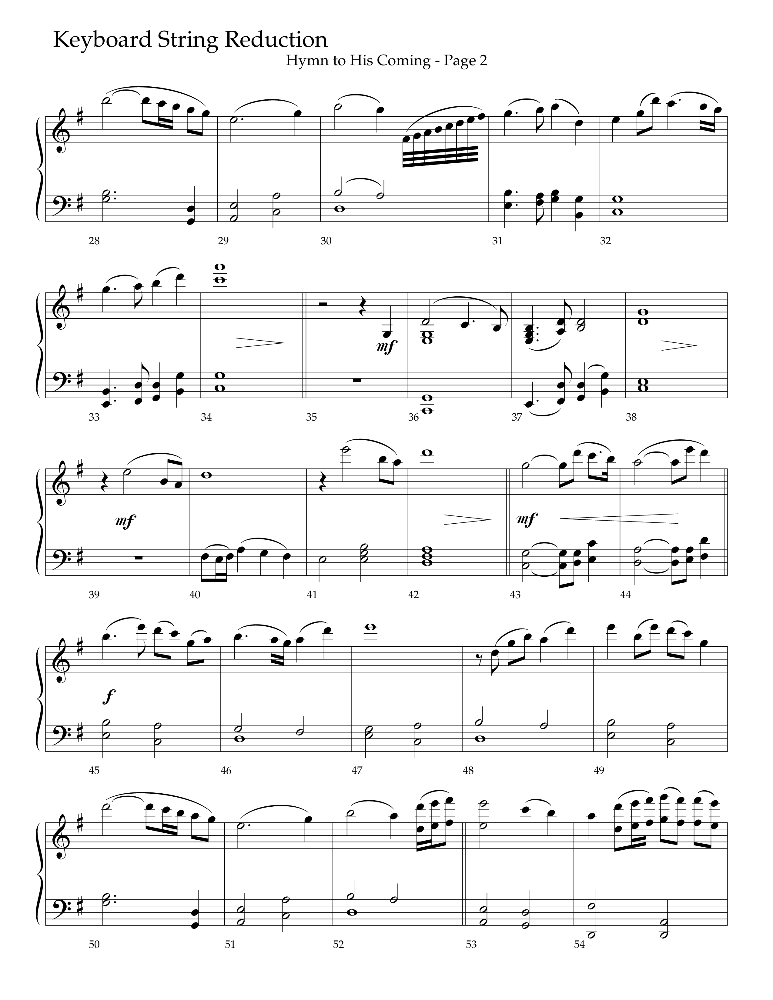 Hymn To His Coming (Choral Anthem SATB) String Reduction (Lifeway Choral / Arr. Russell Mauldin)