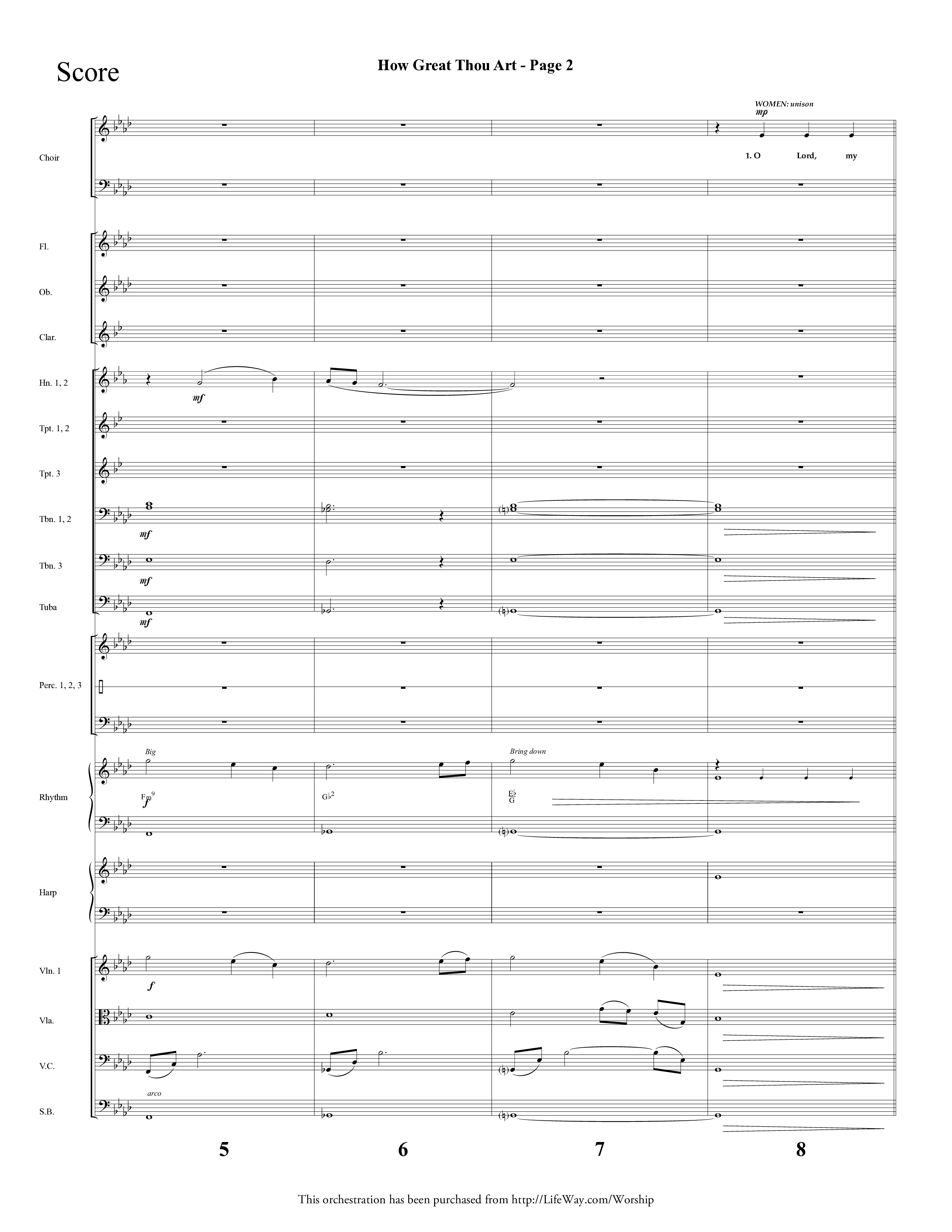 How Great Thou Art (Choral Anthem SATB) Conductor's Score (Lifeway Choral / Arr. Dave Williamson)