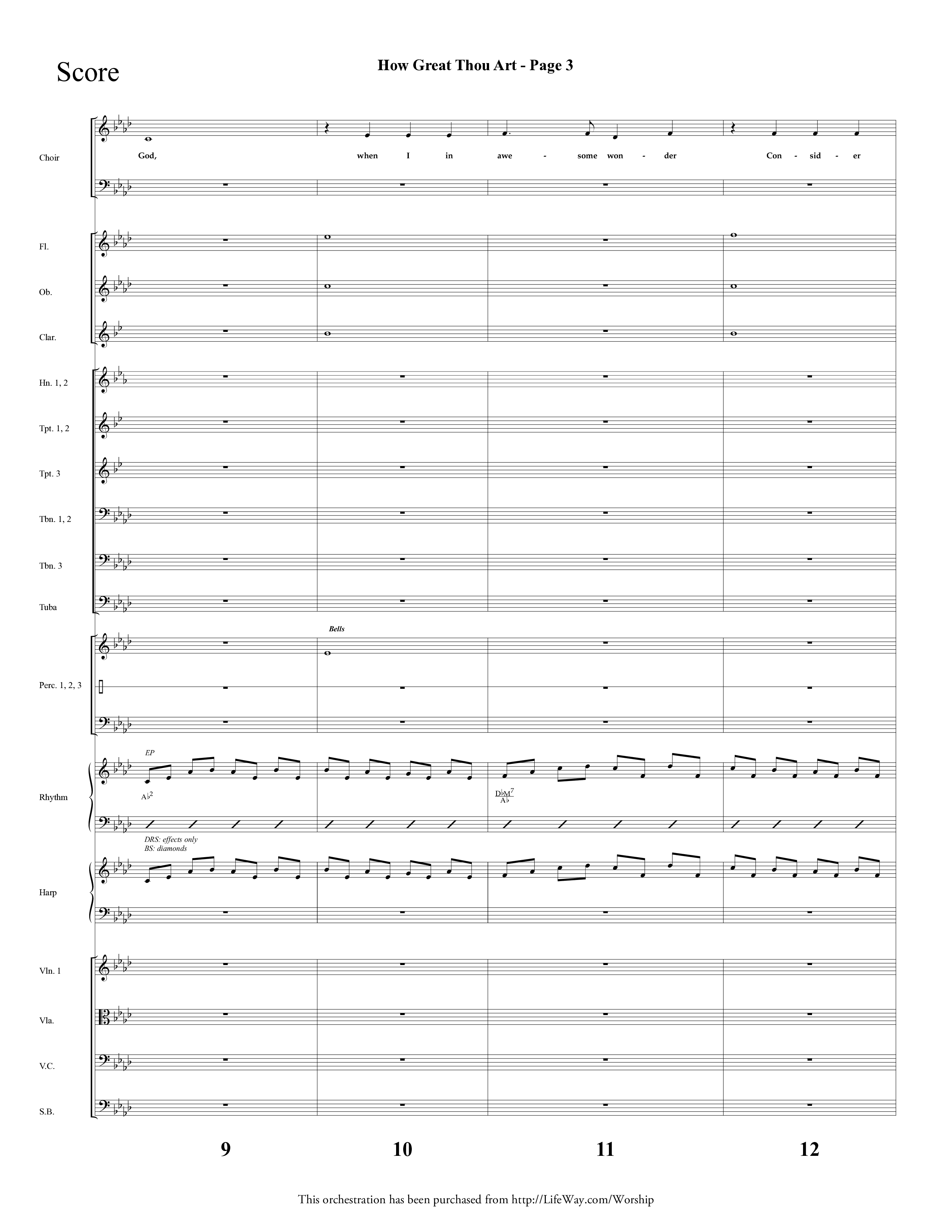 How Great Thou Art (Choral Anthem SATB) Conductor's Score (Lifeway Choral / Arr. Dave Williamson)