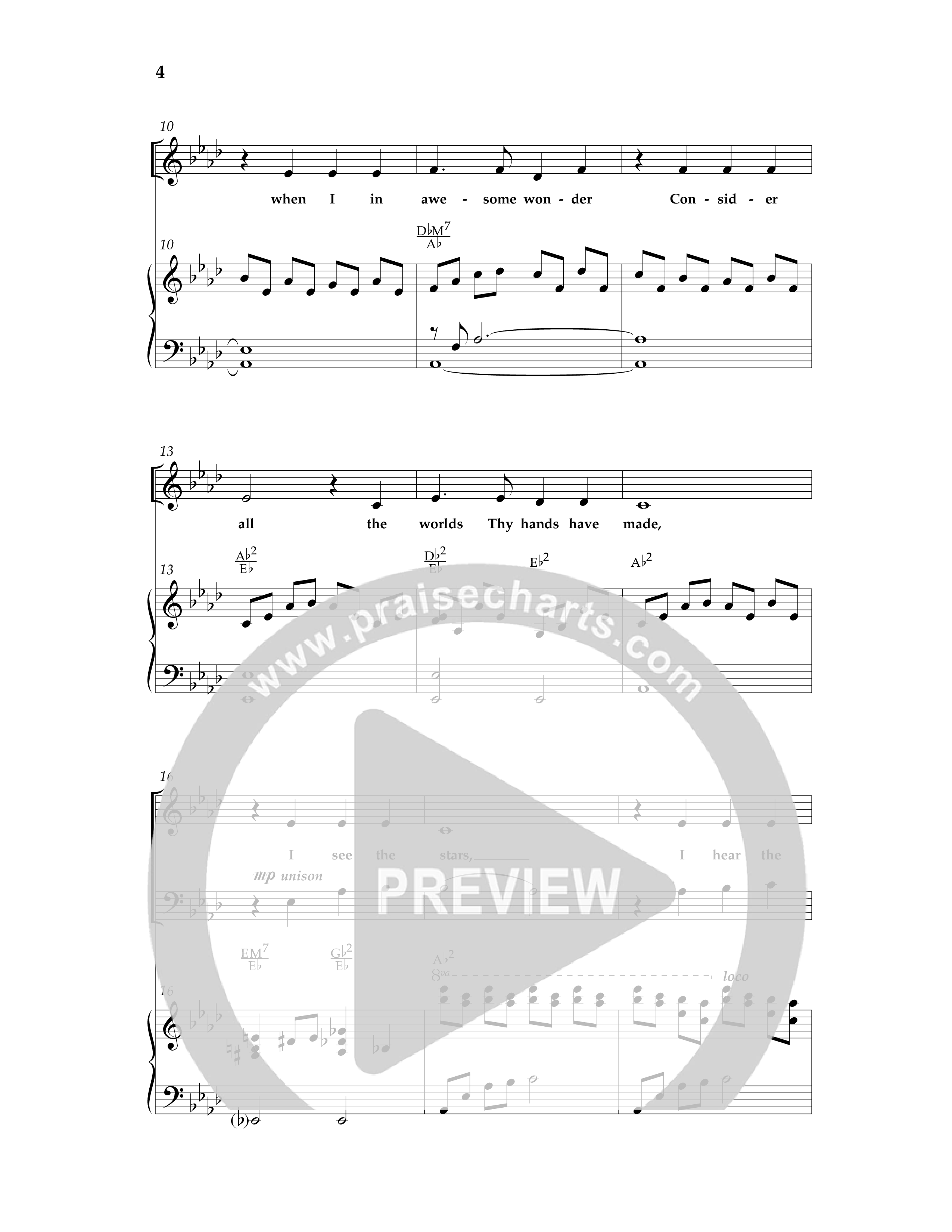 How Great Thou Art (Choral Anthem SATB) Anthem (SATB/Piano) (Lifeway Choral / Arr. Dave Williamson)