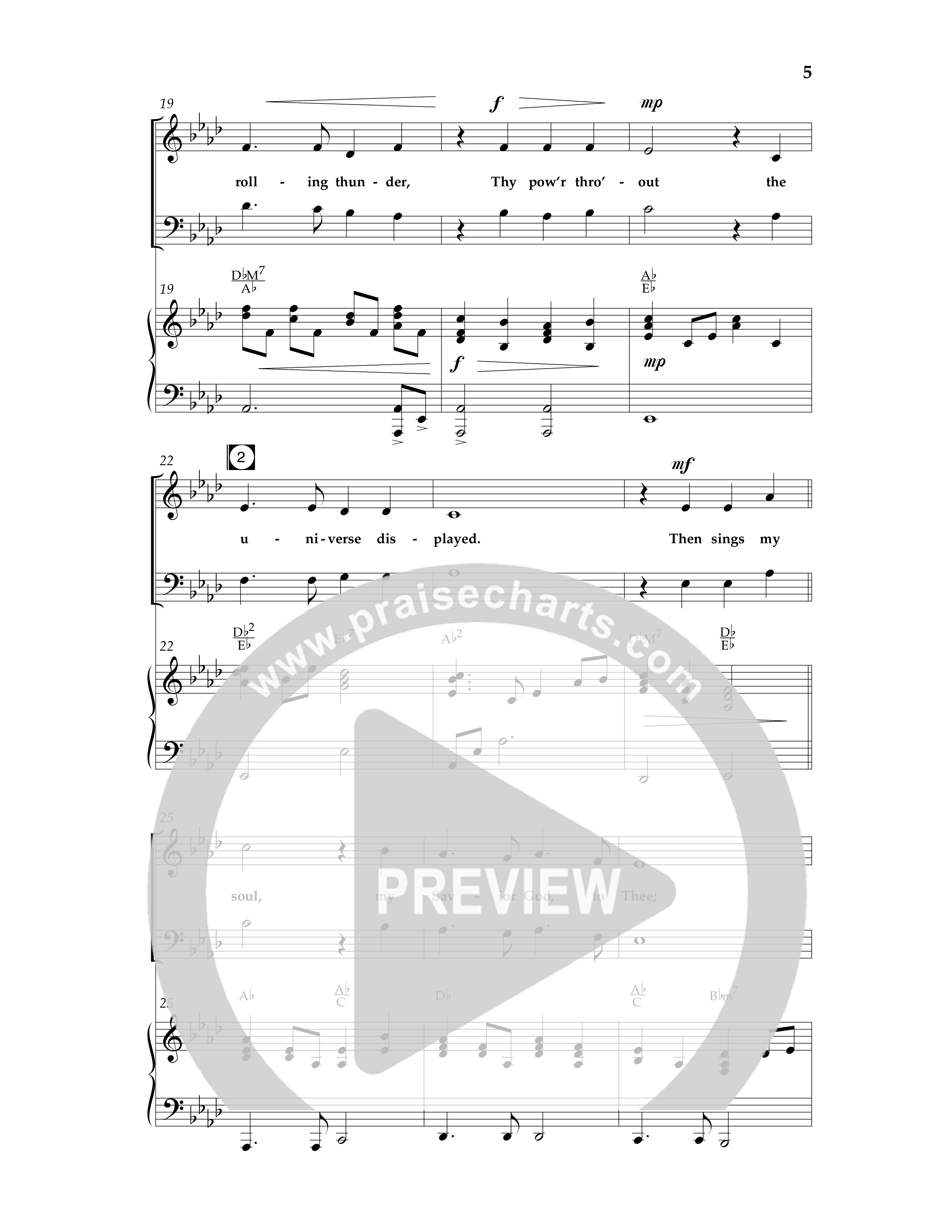 How Great Thou Art (Choral Anthem SATB) Anthem (SATB/Piano) (Lifeway Choral / Arr. Dave Williamson)